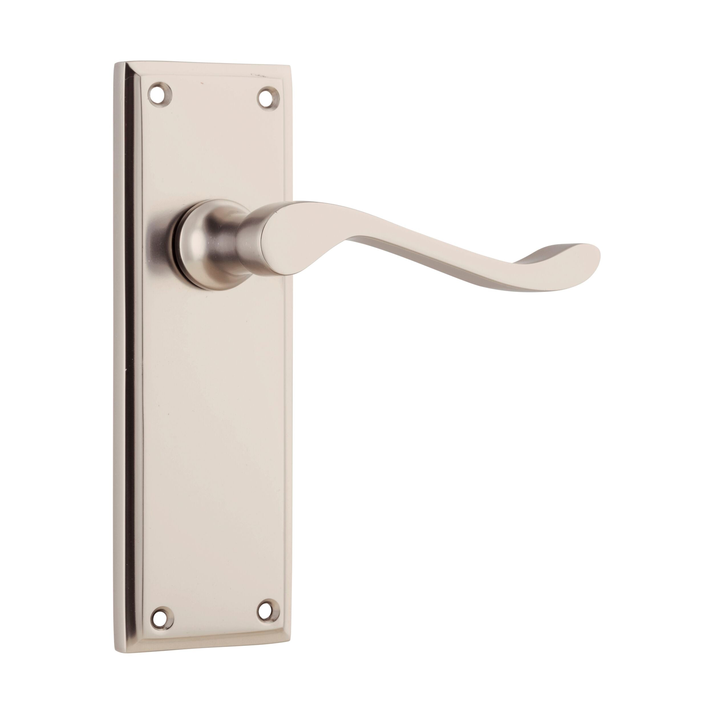 6555 Satin Nickel Door Lever Camden Latch Pair - H152xW50xP60mm - Perfect for Bedroom, Bathroom & Interior Doors - Durable Hardware for Home Security