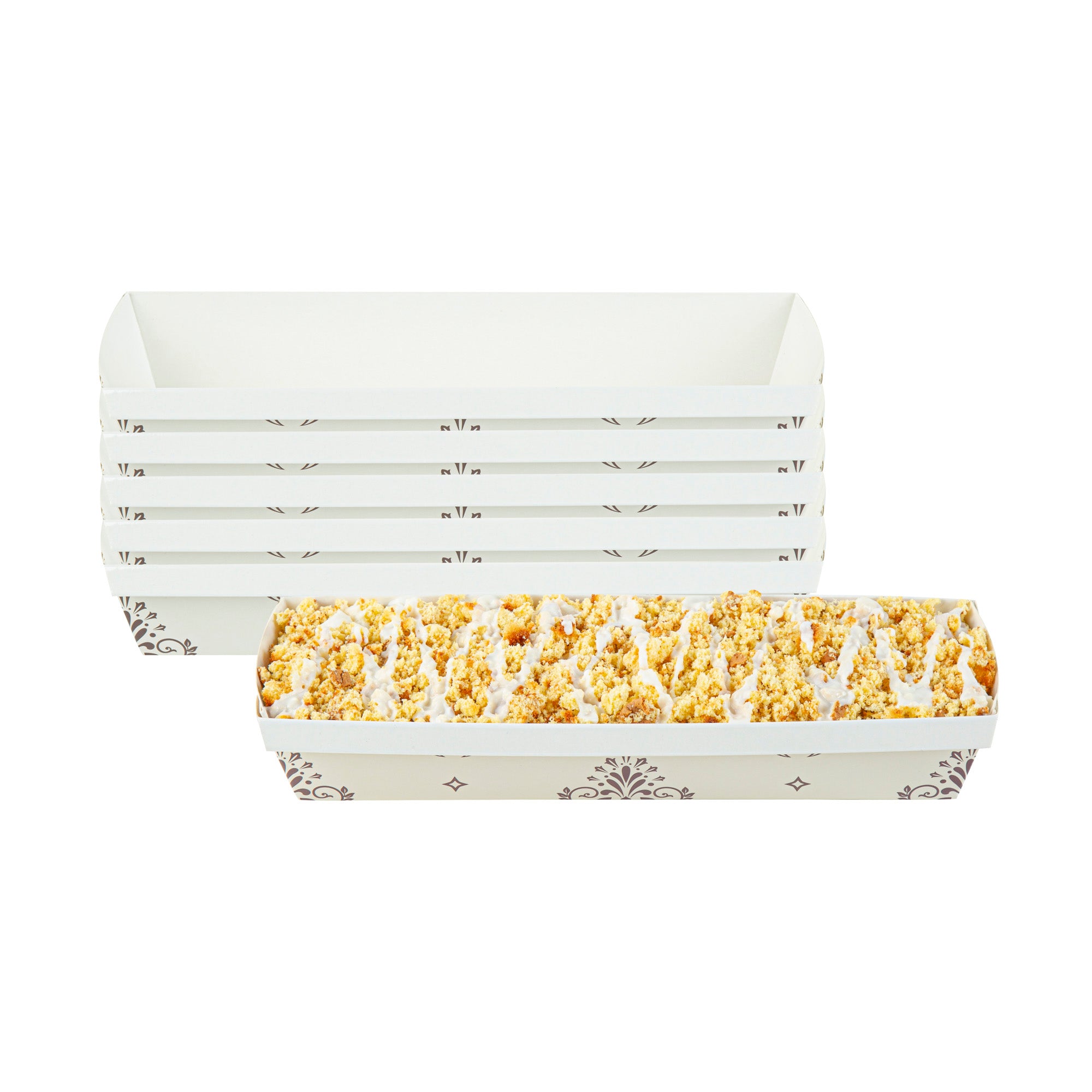 Bake Tek 32 oz Vintage Floral Greaseproof Paper Loaf Pans - 11 x 3.25 x 2 Inches (100 Count) for Baking Bread, Cakes & Muffins - Perfect for Home Bakers & Holiday Gift Giving