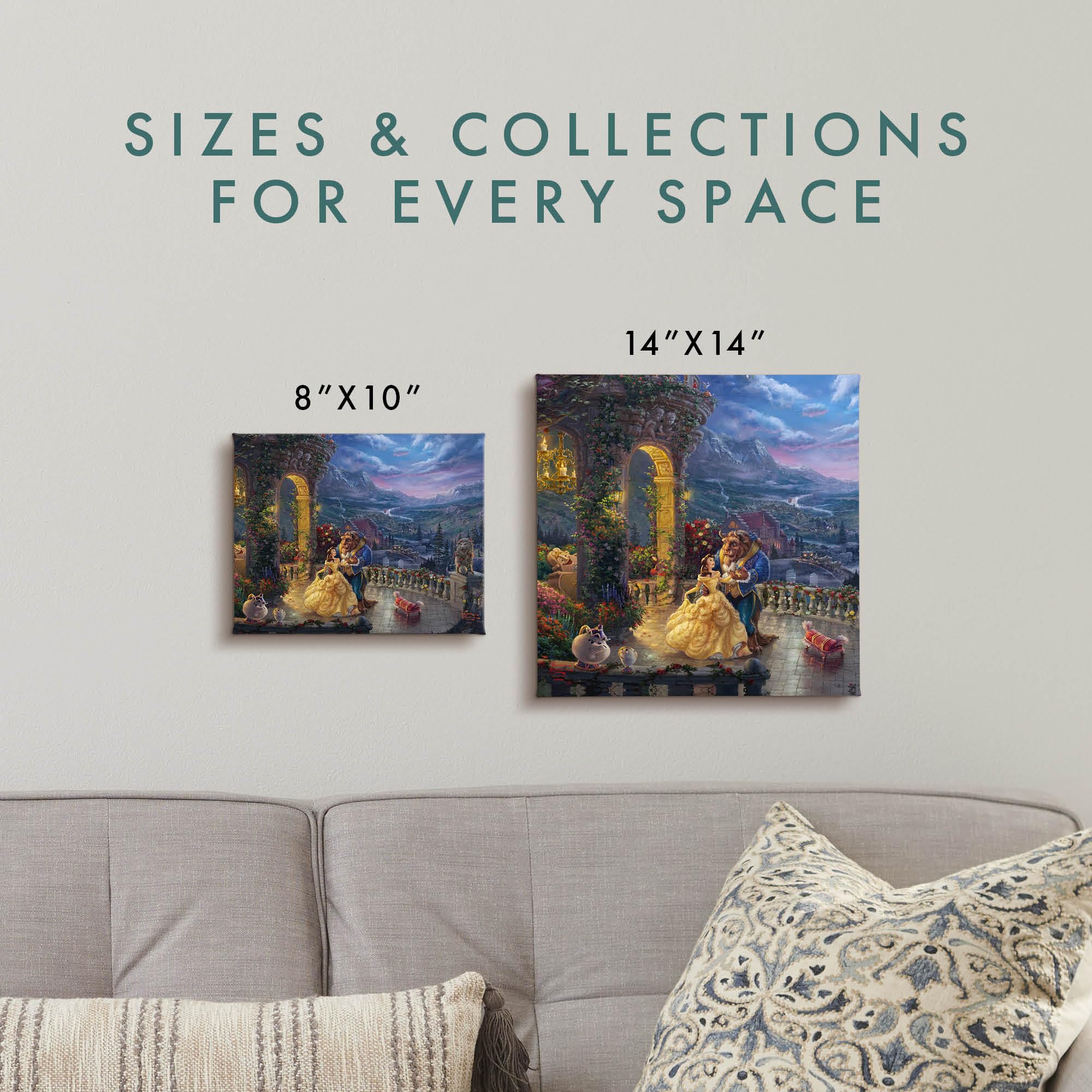 Thomas Kinkade Disney Beauty and The Beast Painting - 8