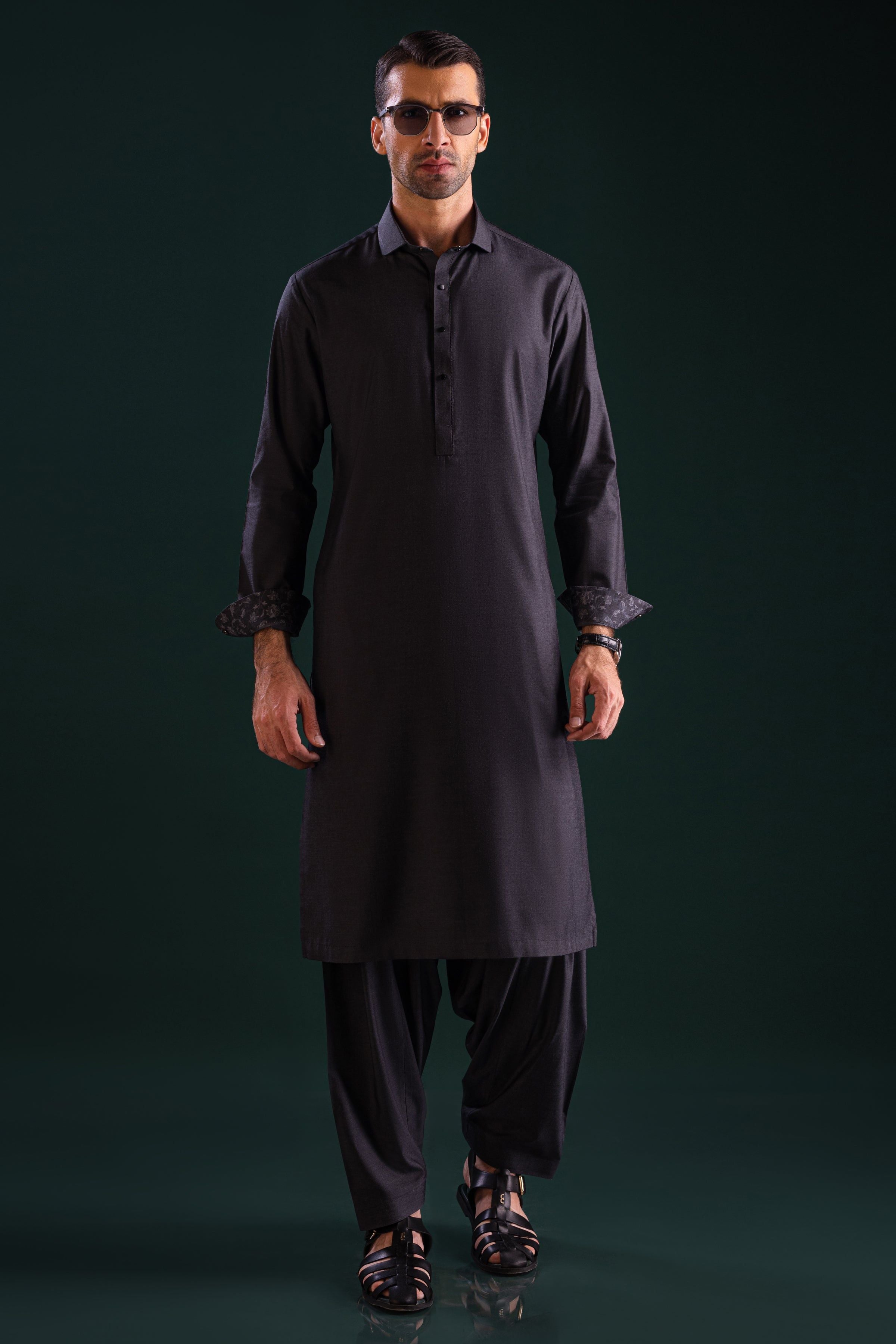 Blended Grey Shalwar Kameez - Traditional Pakistani Outfit for Men & Women | Perfect for Cast & Crew, Weddings & Cultural Events