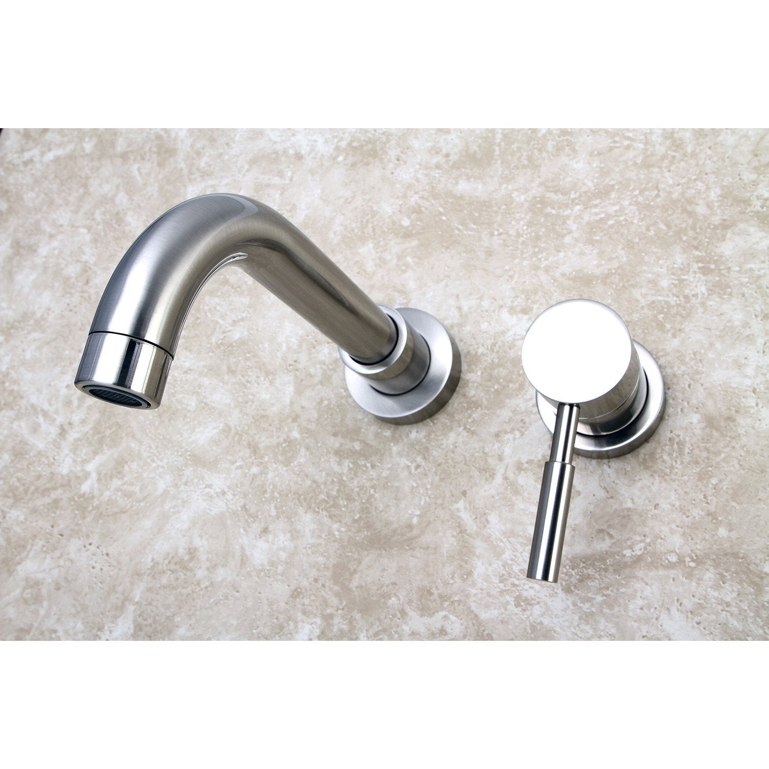 Concord Satin Nickel Single Handle Wall Mount Vessel Sink Faucet KS8118DL - Modern Bathroom Faucet for Vanity, Powder Room & Luxury Home Decor