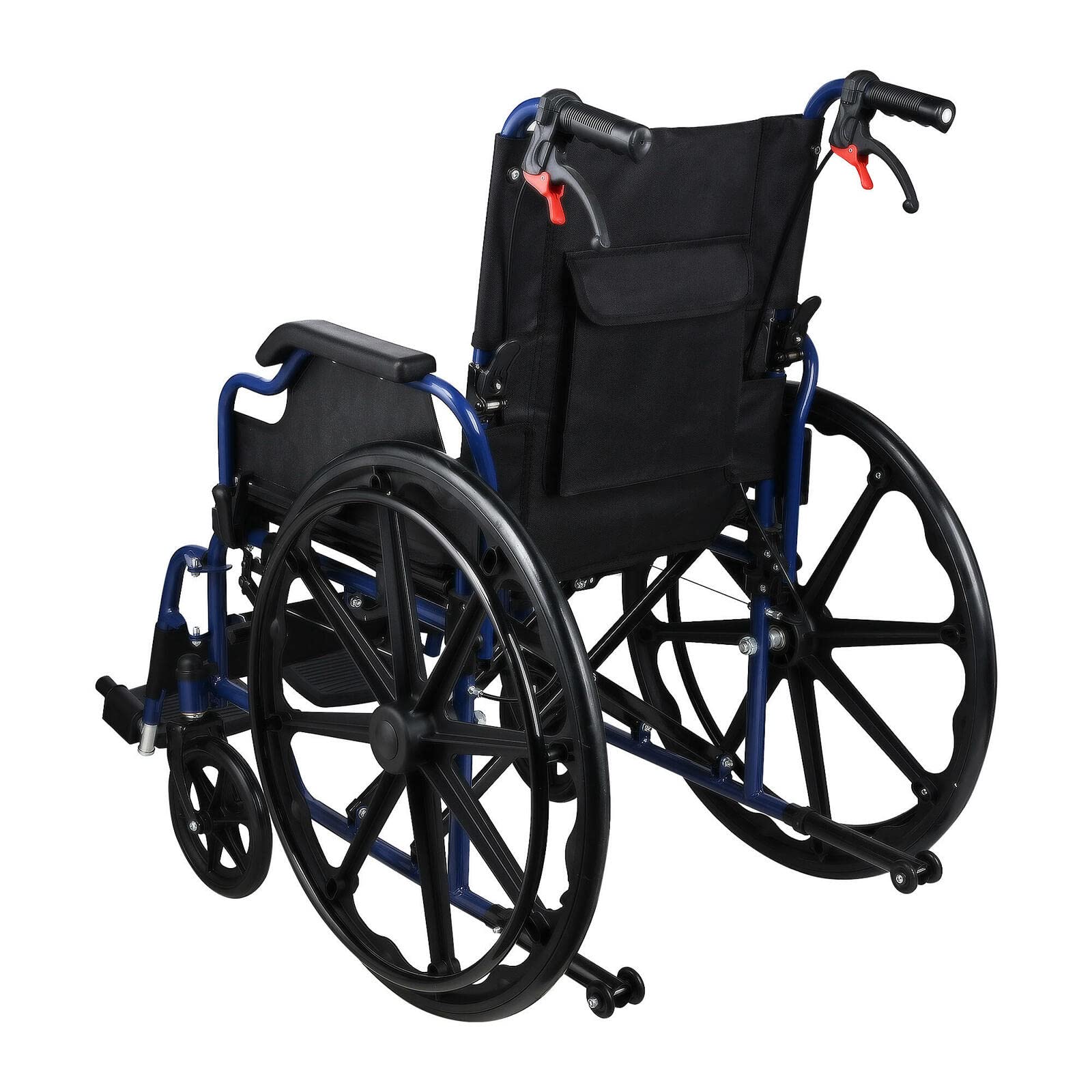 Lightweight Foldable Wheelchair with Flip-Back Desk Arms & Swing-Away Footrests - 18