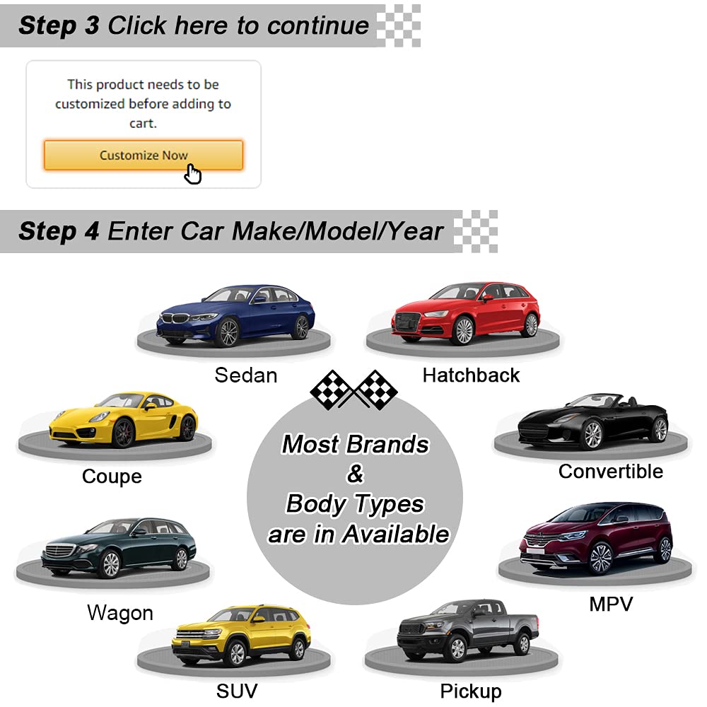Custom Car Floor Mats - Premium All-Weather Waterproof Floor Liners for Sedan, Hatchback, SUV, Truck & Van | Luxury Leather Protection with Full Coverage (Beige) | Perfect for Daily Commute, Road Trips & Off-Road Adventures