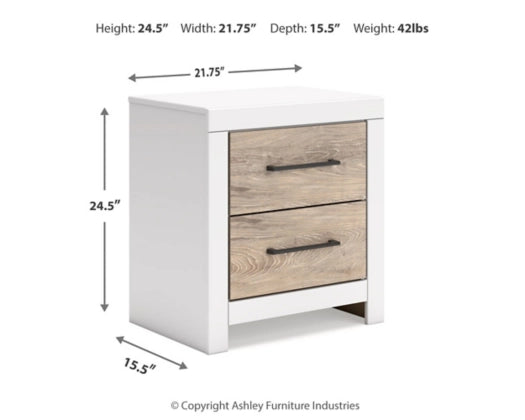 Charbitt Queen Size Panel Bed Frame with 2 Nightstands - Modern Bedroom Furniture Set for Master Bedroom & Guest Room