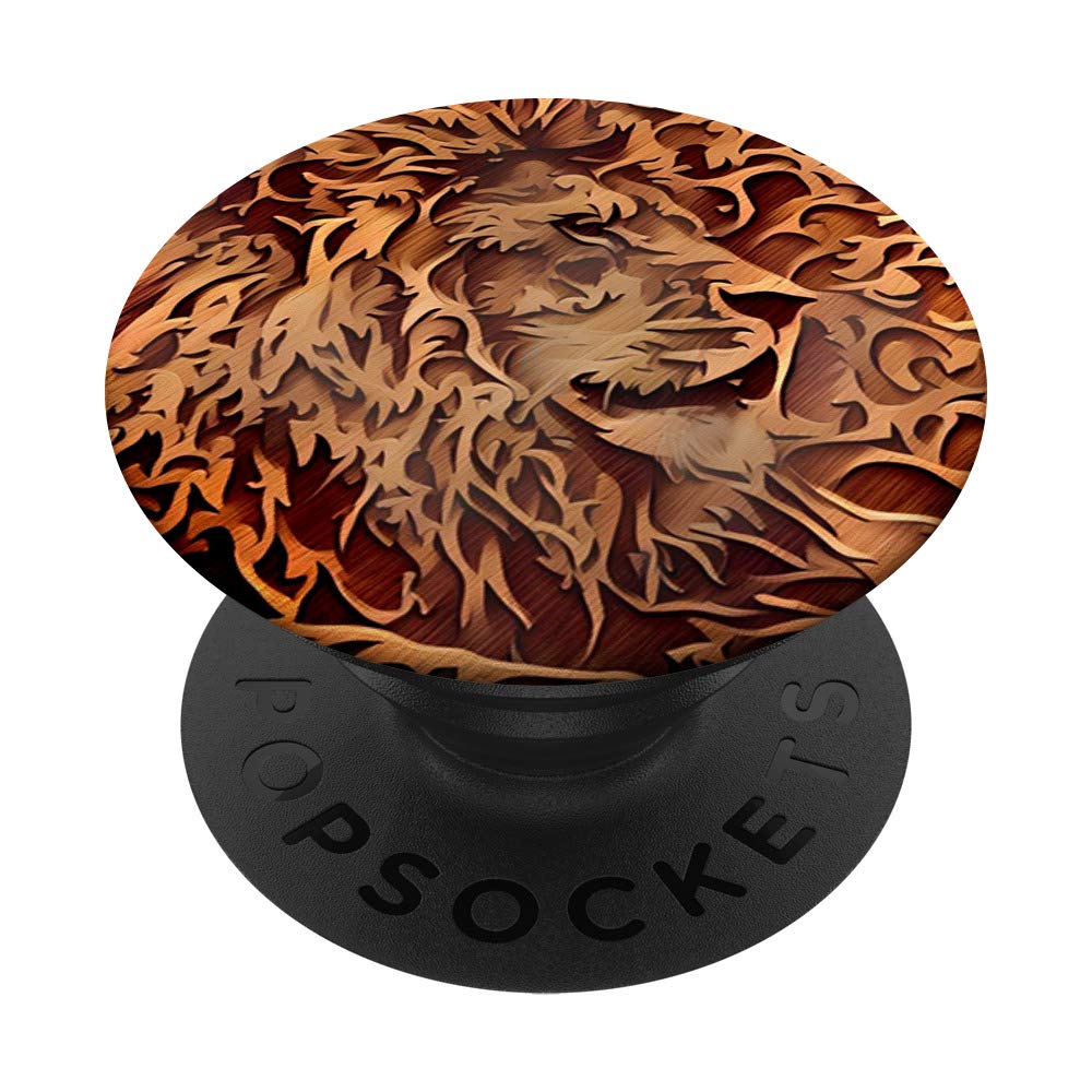 Grip Lion Brown Artistic Design Colorful Mousepad for Gaming, Office, and Home Decor