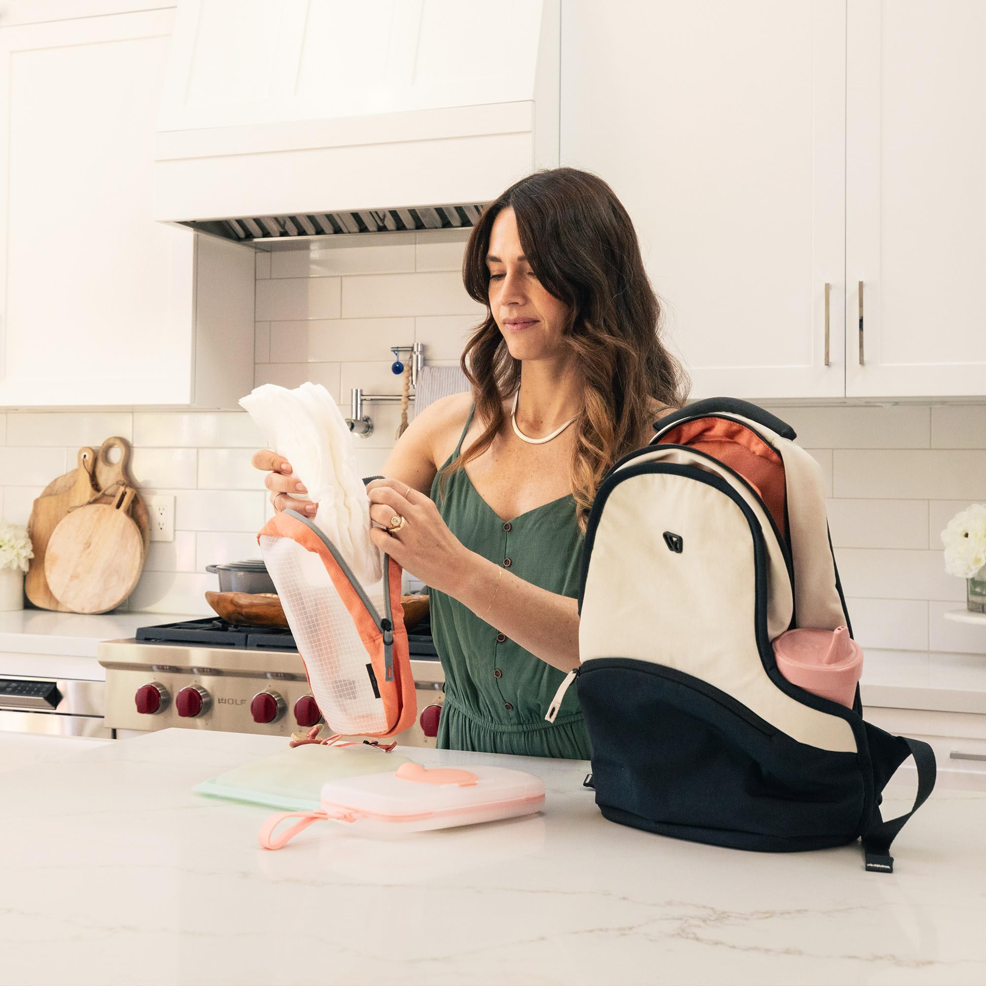 WAYB Pods - Set of 2 Custom-Sized Mesh Organizer Bags for Backpacks & Carry-Ons | Durable Breathable Storage with Easy-Grab Handles | Perfect for Travel, Gym & School Organization