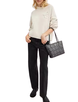 Coach Fiona Zip Tote Bag in Signature Canvas - Stylish Women's Handbag for Work, Travel & Everyday Use | Durable Designer Shoulder Bag with Zipper Closure