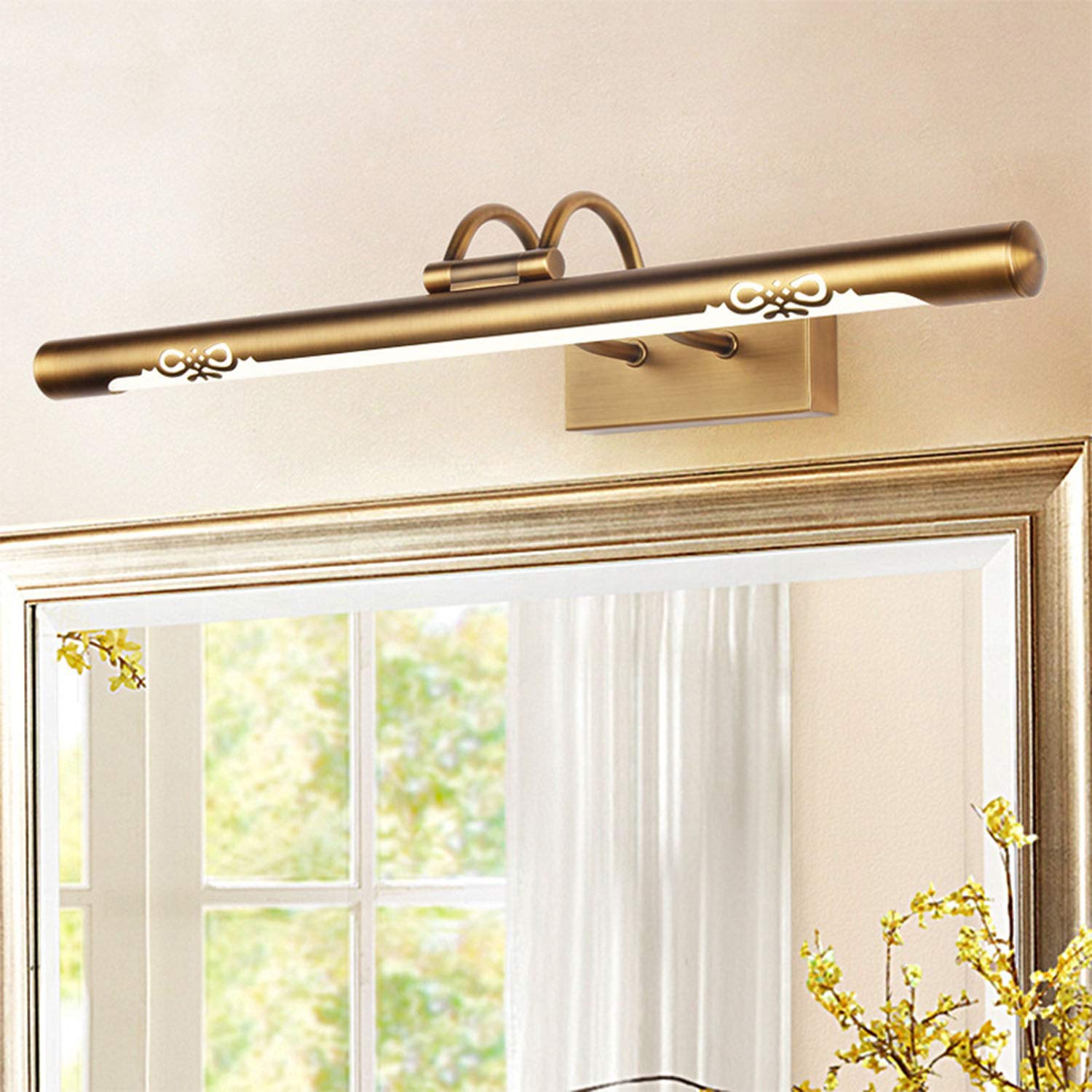 Vintage Brass LED Vanity Light - 75cm Retro Bathroom Mirror Lamp with Antique Finish for Makeup Dressing Table | Perfect for Bathroom, Bedroom & Vanity Areas