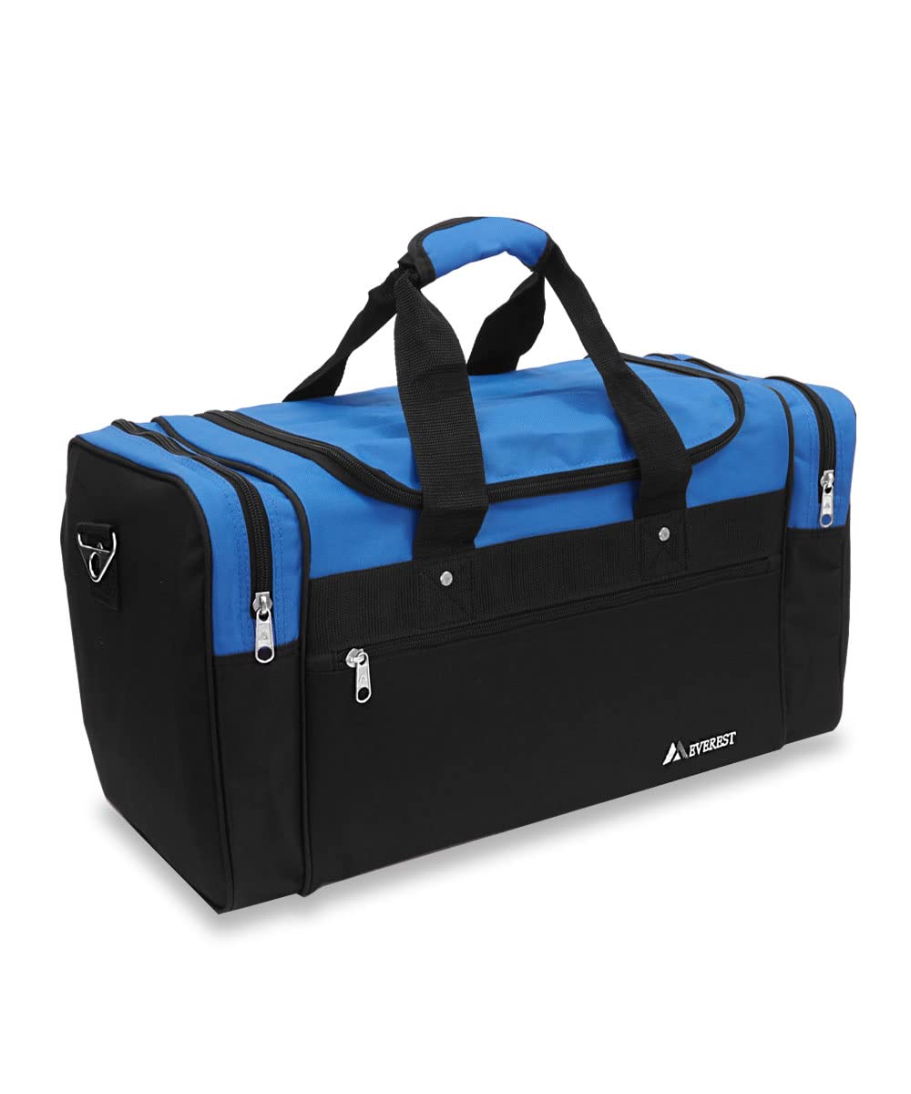 Everest Sports Duffel Bag - Large Gym Bag for Travel & Workout, Royal Blue, Durable Waterproof Carry-On Duffel - Perfect for Gym, Sports, Travel & Weekend Getaways