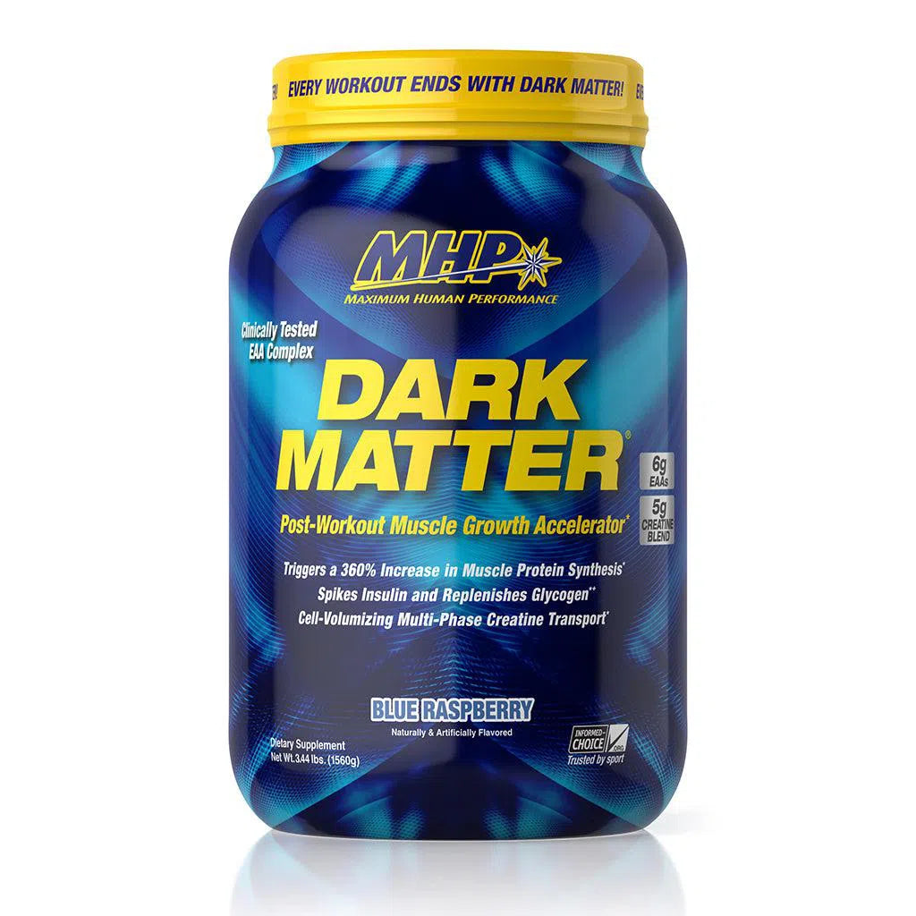 MHP Dark Matter Blue Raspberry Pre-Workout Supplement - Energy Booster for Gym & Fitness | 666222011462 | Ideal for Intense Workouts & Bodybuilding