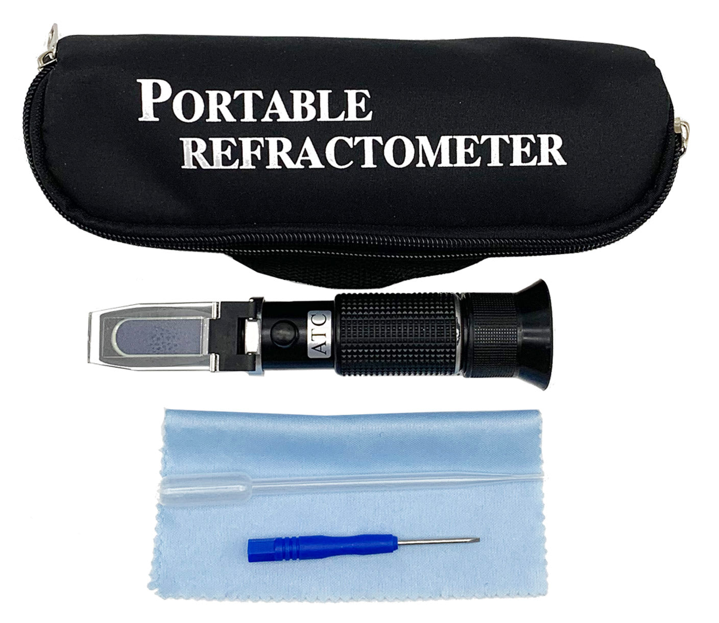 0-32% Brix Refractometer with Automatic Temperature Compensation (ATC) - Ideal for Measuring Sugar Content in Fruits, Honey, Wine & Beverages