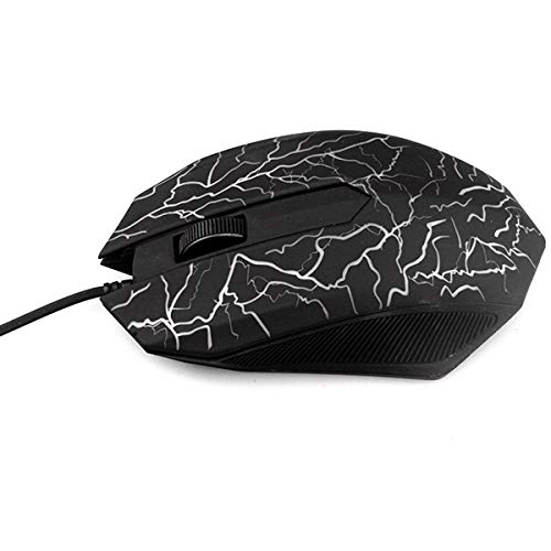LUNCA Ergonomic USB Wired Gaming Mouse with 3 Programmable Buttons & RGB Backlight - Perfect for PC Gaming, Office Work & Night Use (Black)