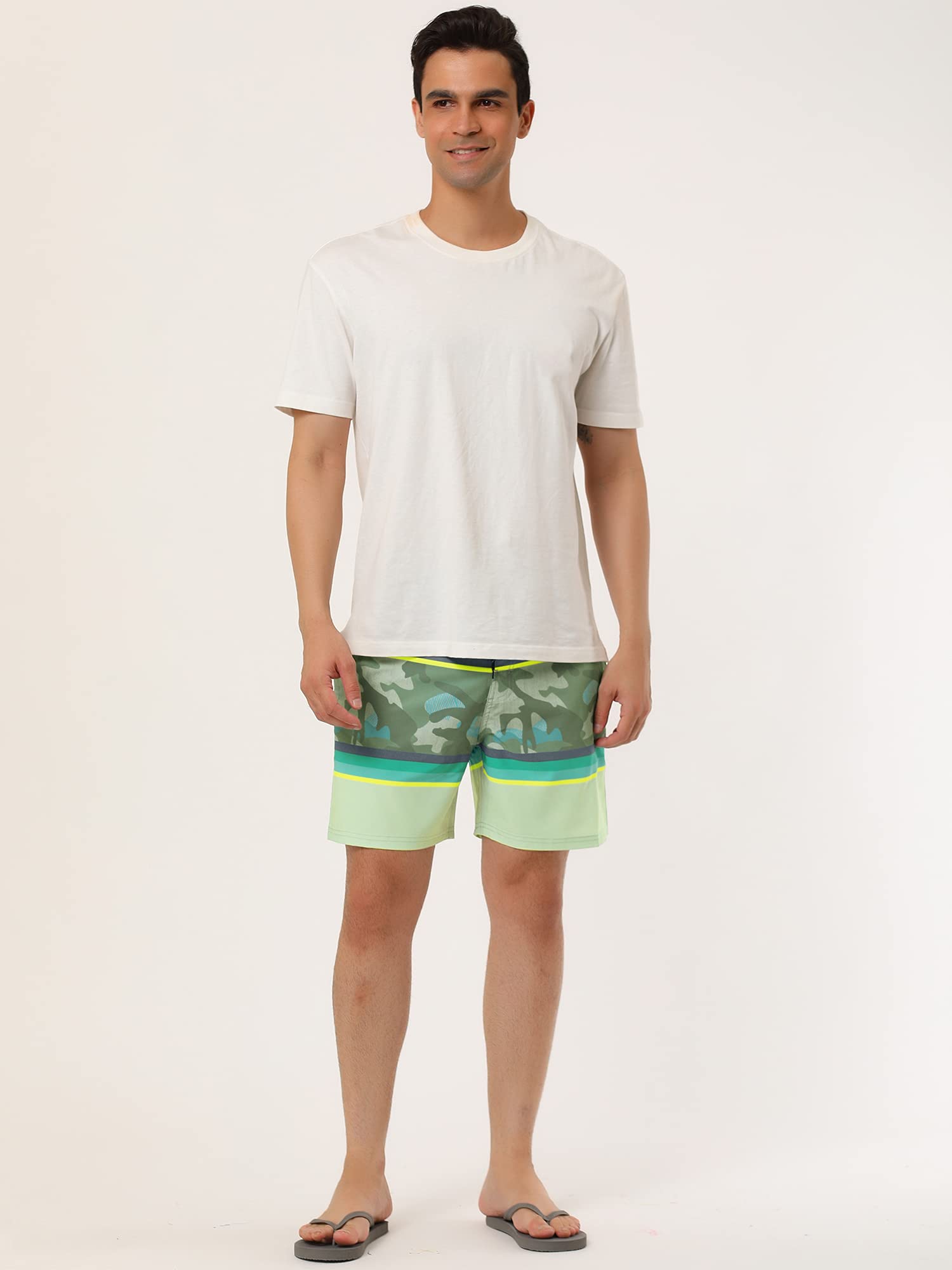 Lars Amadeus Men's Color Block Swim Shorts - Quick Dry Beach Board Shorts with Drawstring Waist | Perfect for Swimming, Surfing, and Summer Vacation