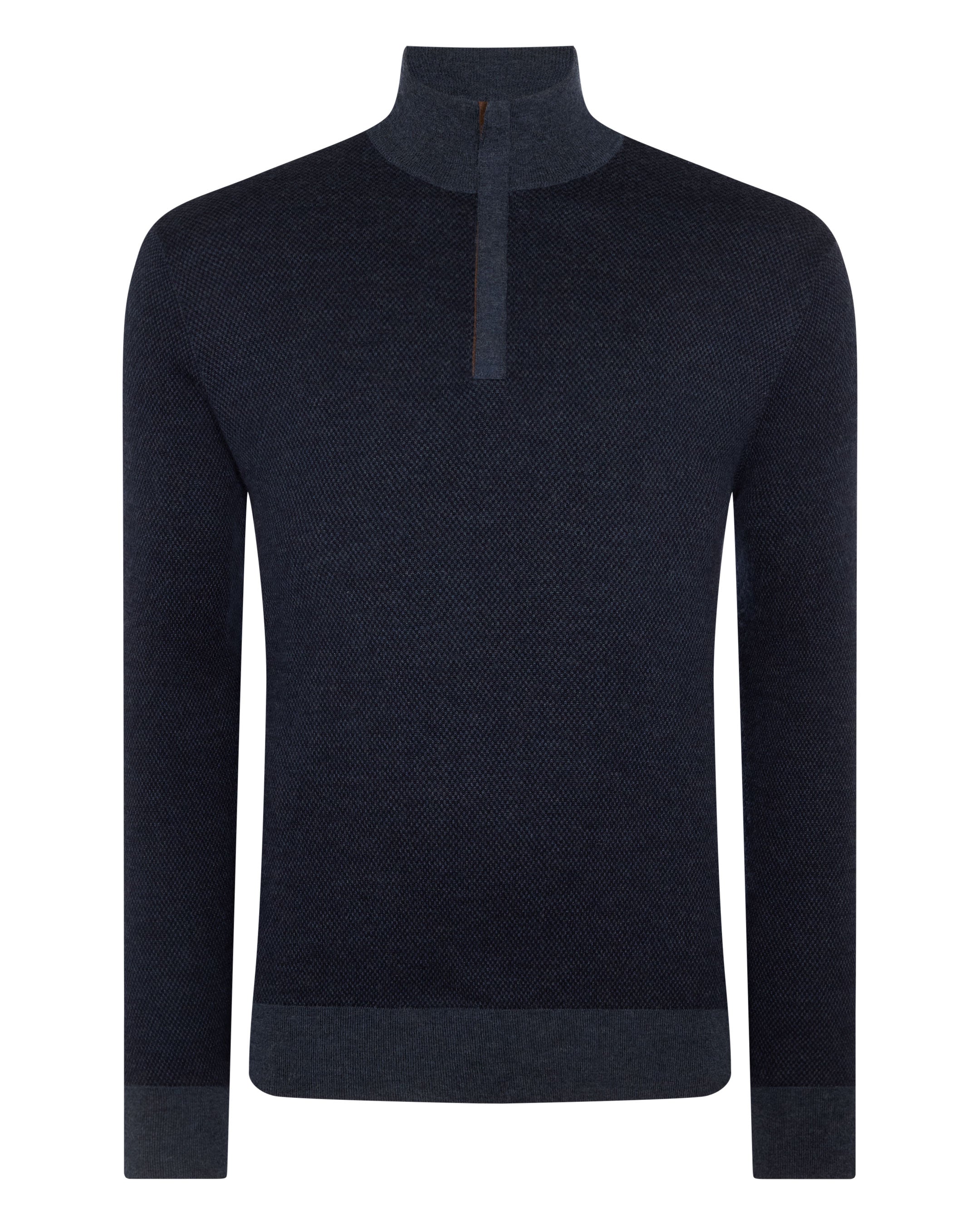 Premium Men's Cashmere Half Zip Sweater - Soft & Warm Fine Gauge Knit Pullover in Indigo Blue | Perfect for Office, Casual Wear & Winter Layering