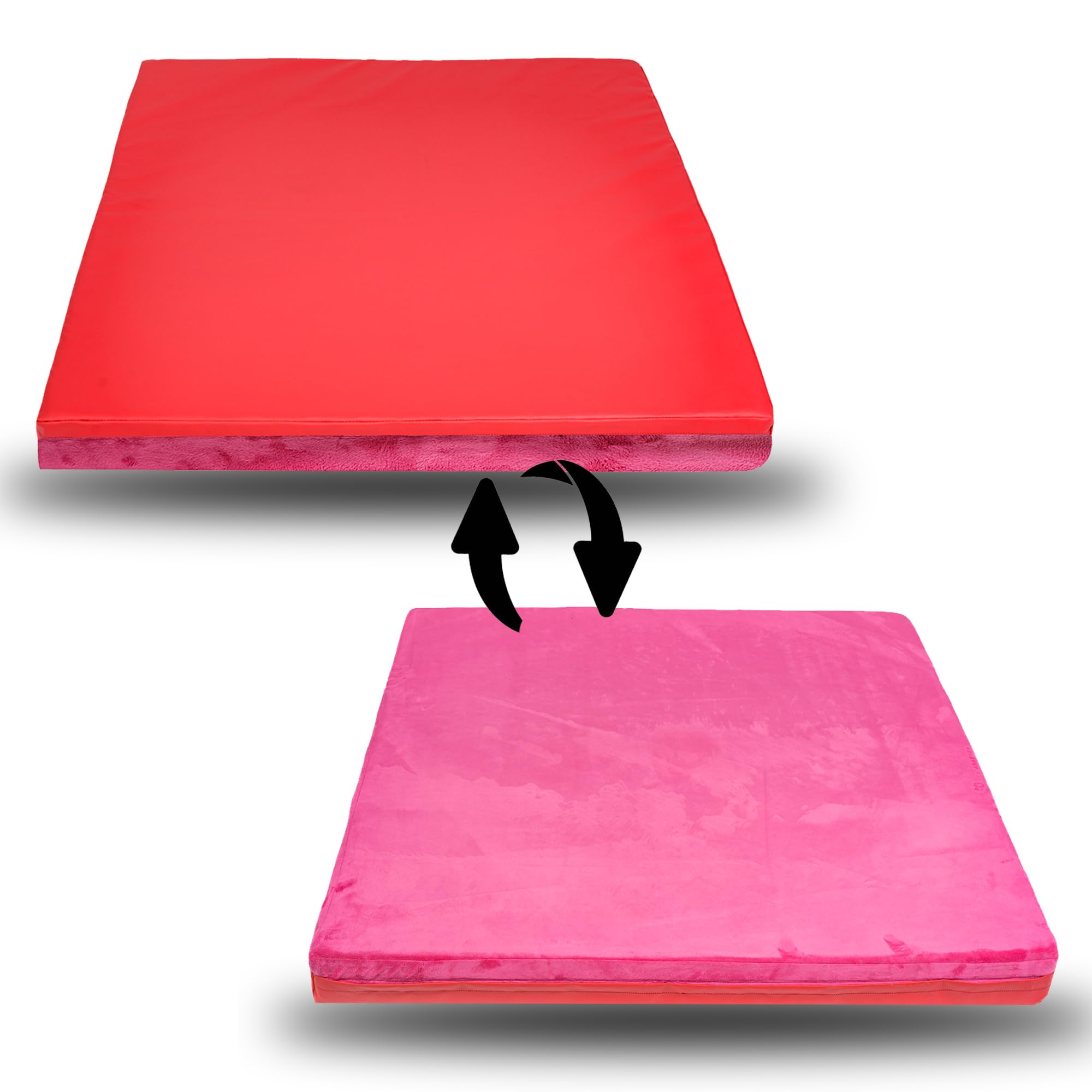 Foamma Reversible Vinyl & Velvet Gymnastics Mat - Non-Slip Exercise Mat with Waterproof Cover, High-Density Workout Mat for Kids & Adults - Perfect for Yoga, Pilates, Gymnastics and Home Fitness Training