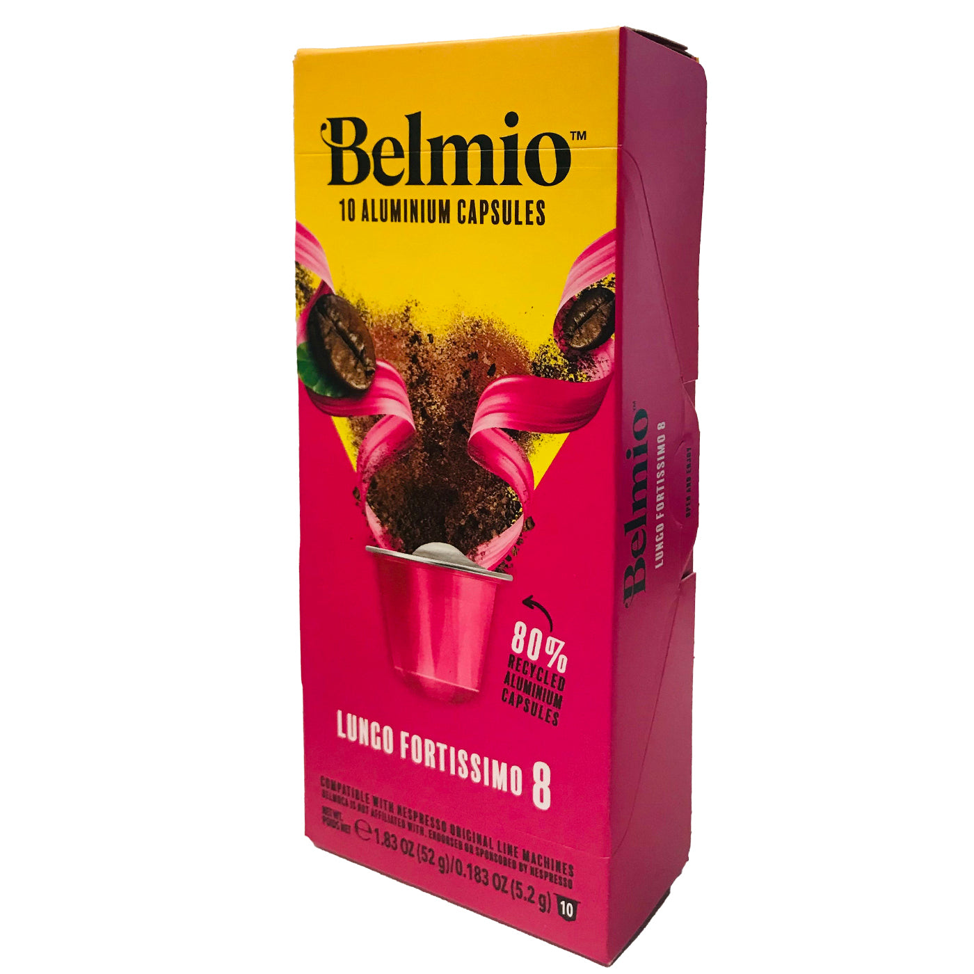Belmio Lungo Forte Nespresso Compatible Coffee Capsules - 10 Pack for Espresso & Lungo Drinks - Perfect for Home & Office Coffee Machines