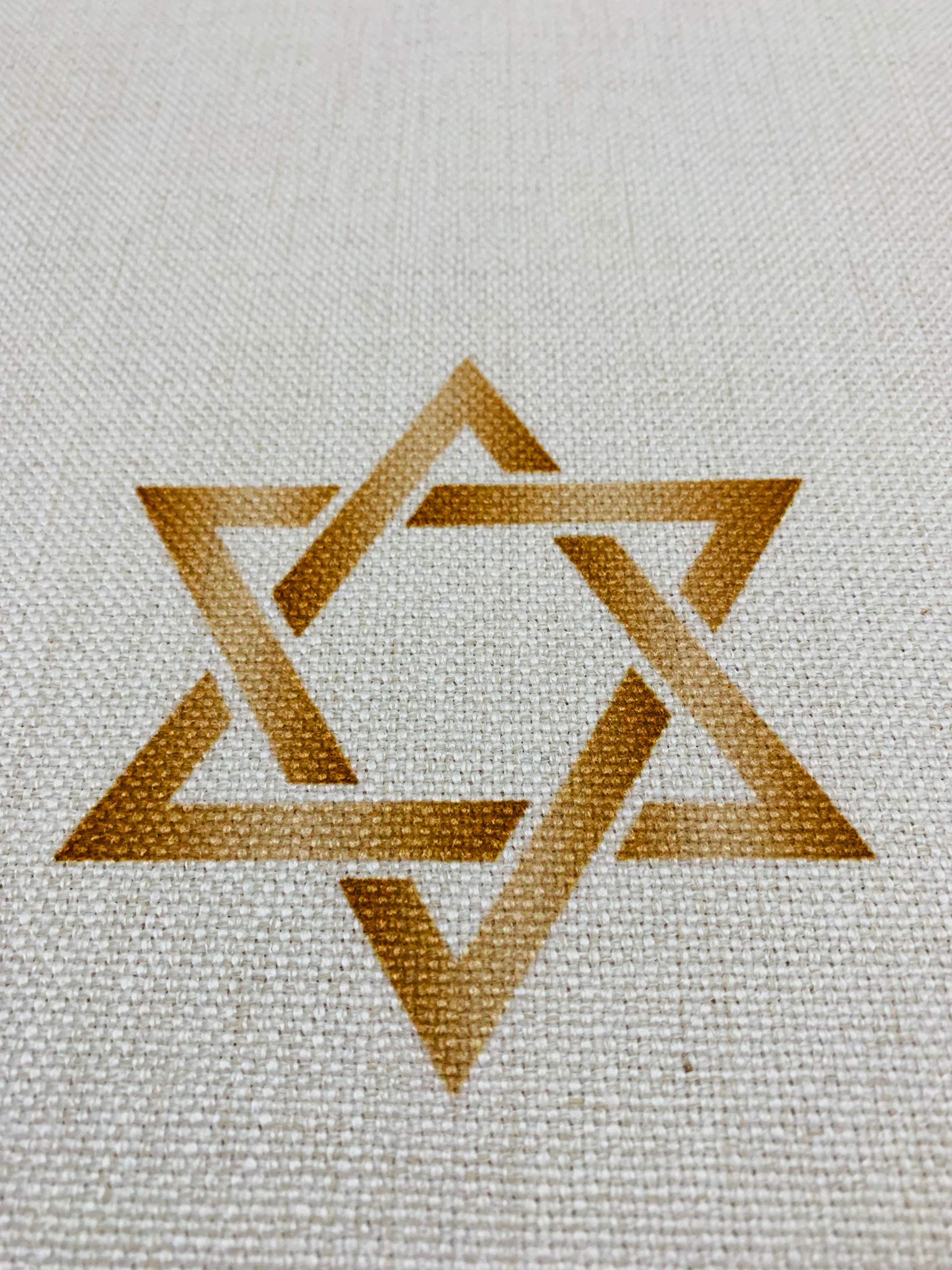 Shabbat Shalom Gold Rectangle Tablecloth - Elegant Judaica Home Decor for Shabbos & Jewish Holidays - Ivory Table Cover for Dining & Special Occasions (Gold, 55