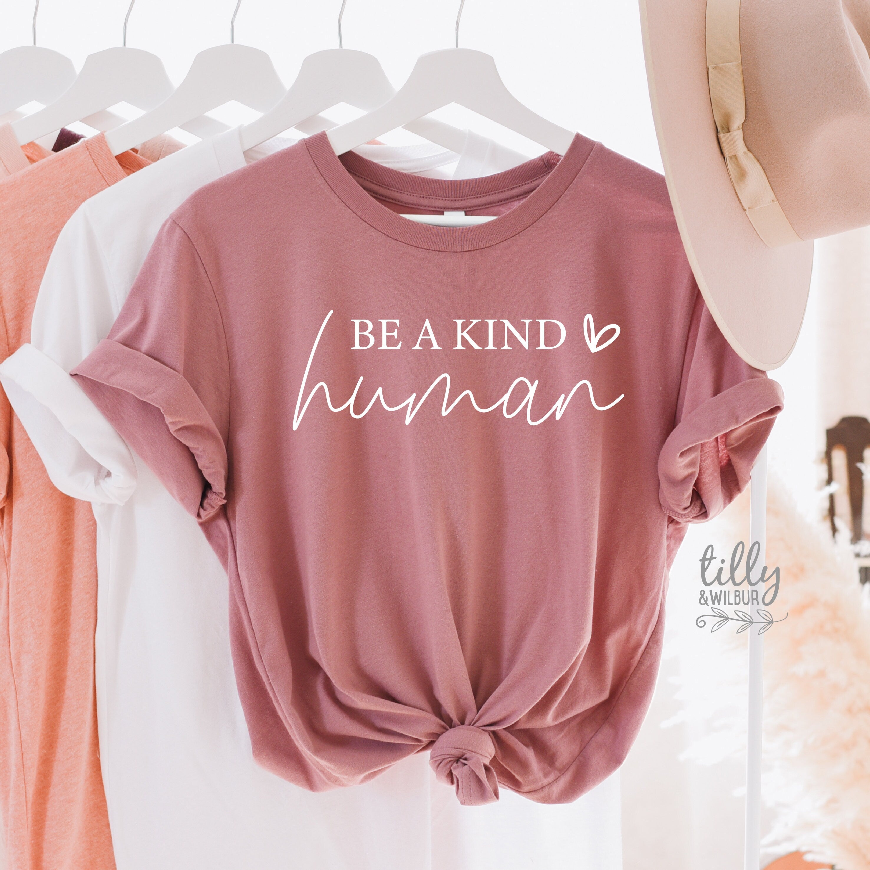 Be A Kind Human Women's T-Shirt | Soft Cotton Casual Tee for Everyday Wear | Perfect for Work, Outings & Relaxation