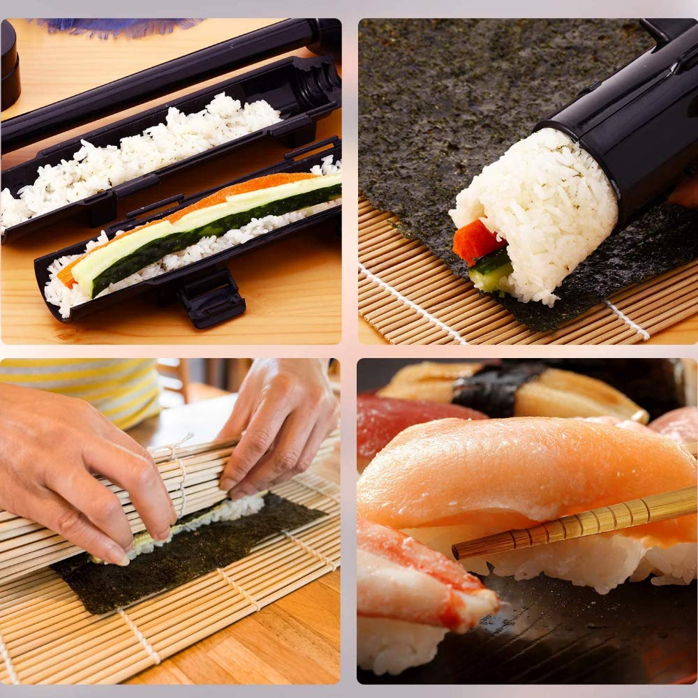 Premium Sushi Bazooka Maker Kit - Food Grade Plastic DIY Sushi Roller Mold for Rice, Vegetables & Meat | Easy Homemade Sushi Press Gun Tool for Kitchen | Perfect for Parties, Meal Prep & Japanese Cuisine Lovers