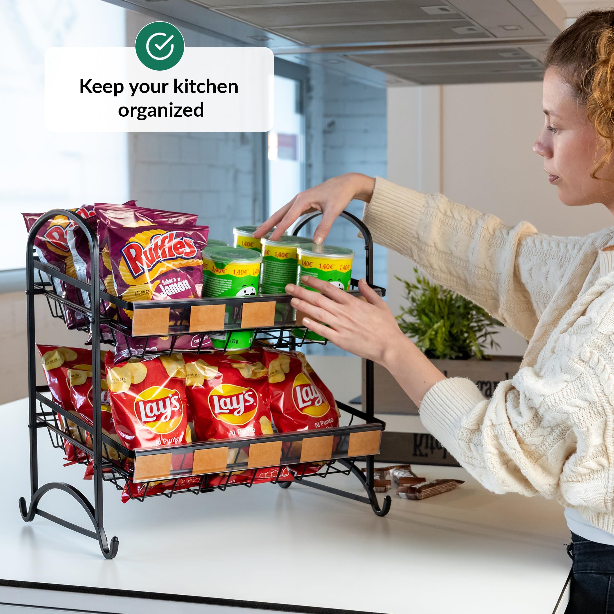 Stackable Candy Display Rack - Countertop Snack Organizer for Retail Stores, Bakeries & Home Kitchens - Durable 1-Pack Candy Holder for Gumballs, Chocolates & Treats