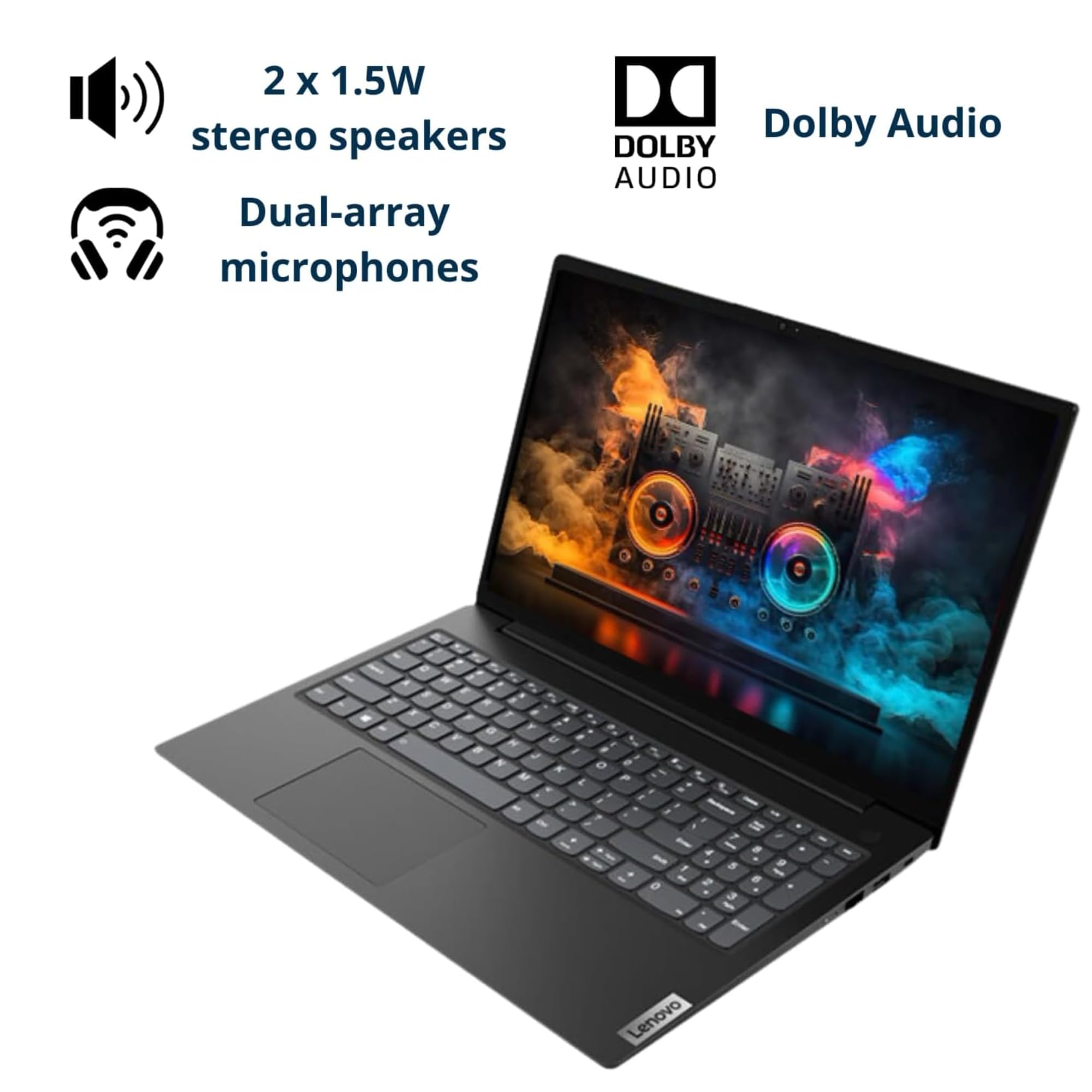 Lenovo V15 Gen-4 Business Laptop - 16GB RAM, 1TB SSD, Intel Quad-Core i5 up to 3.3GHz, 15.6
