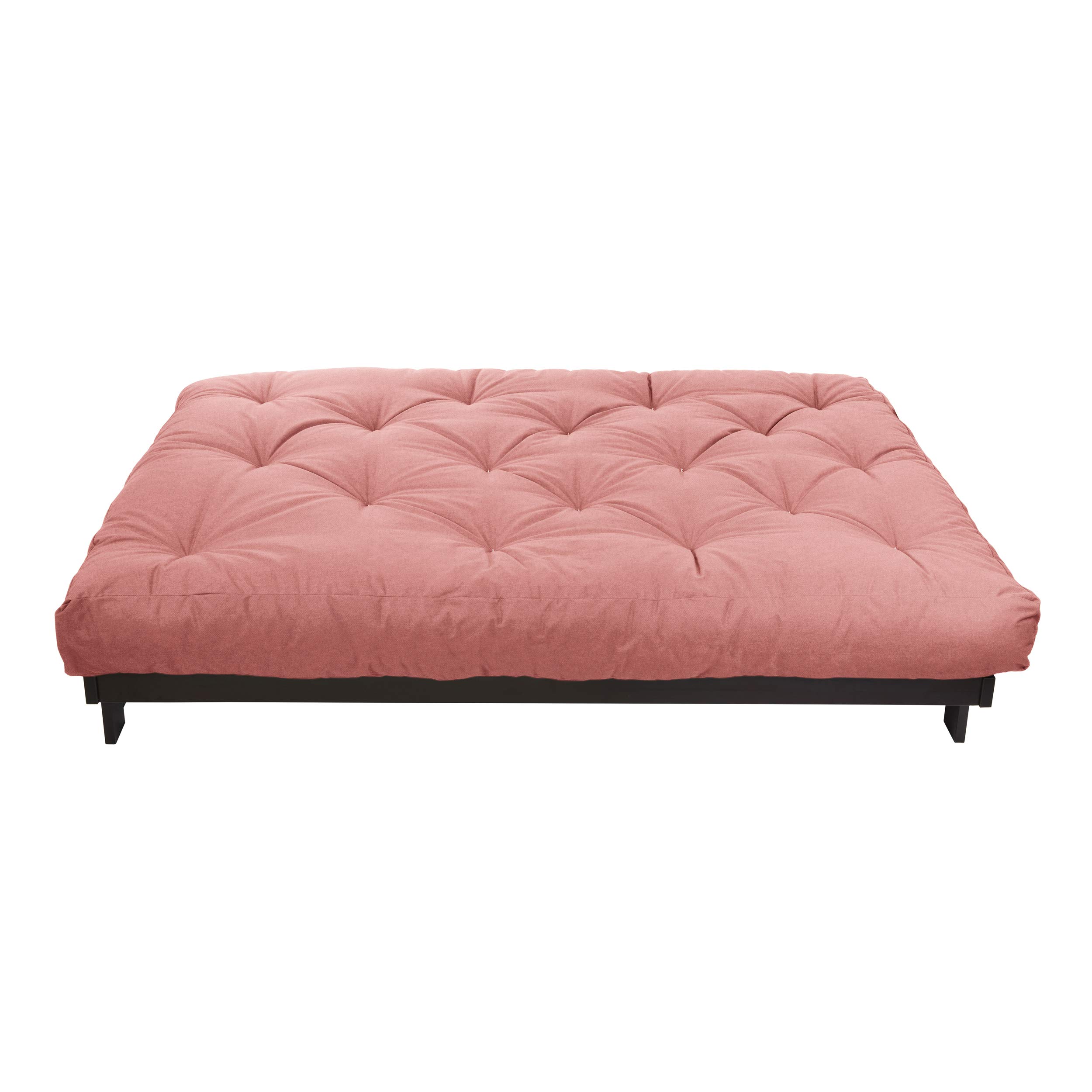 Trupedic x Mozaic 12 Inch Full Size Standard Futon Mattress - Basic Coral (Frame Not Included) | Comfortable & Durable for Kids Bedroom, Guest Room, Dorm, Apartment | Multiple Color Options