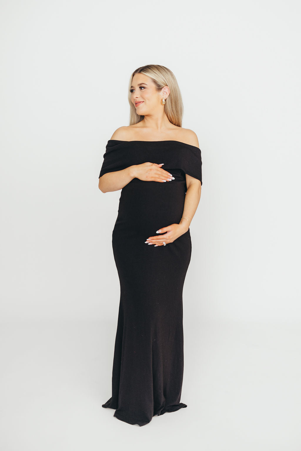 Monroe Maxi Dress in Black - Bump Friendly Maternity Dress for Women | Comfortable & Stylish for Pregnancy, Nursing, and Everyday Wear