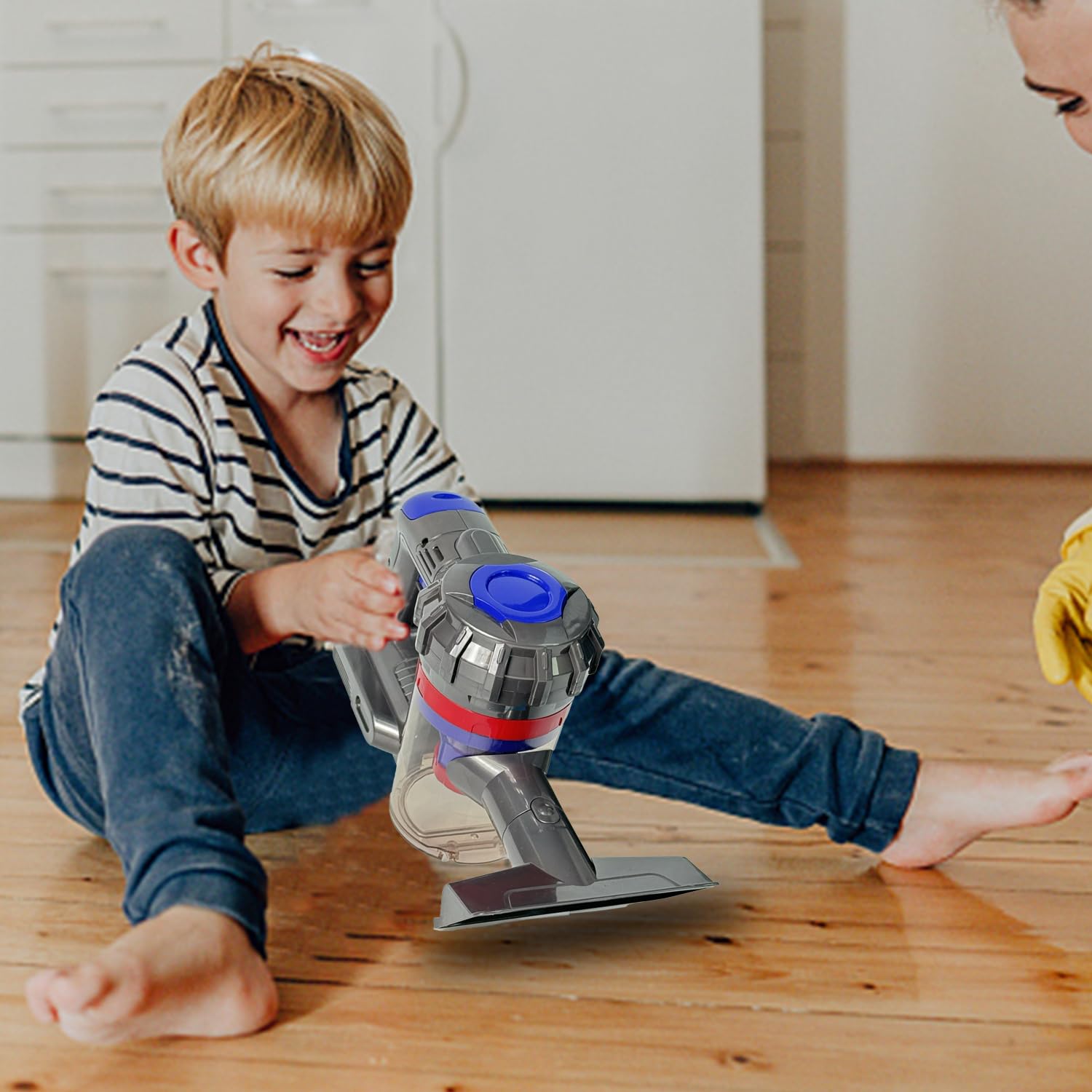 VARANO 3-in-1 Kids Vacuum Cleaner Toy with Real Suction - Functional Toddler Cleaning Toy for Ages 3+ | Pretend Play, Early Learning & Household Helper | Classic Edition for Bedroom, Playroom & Carpet Cleaning Fun