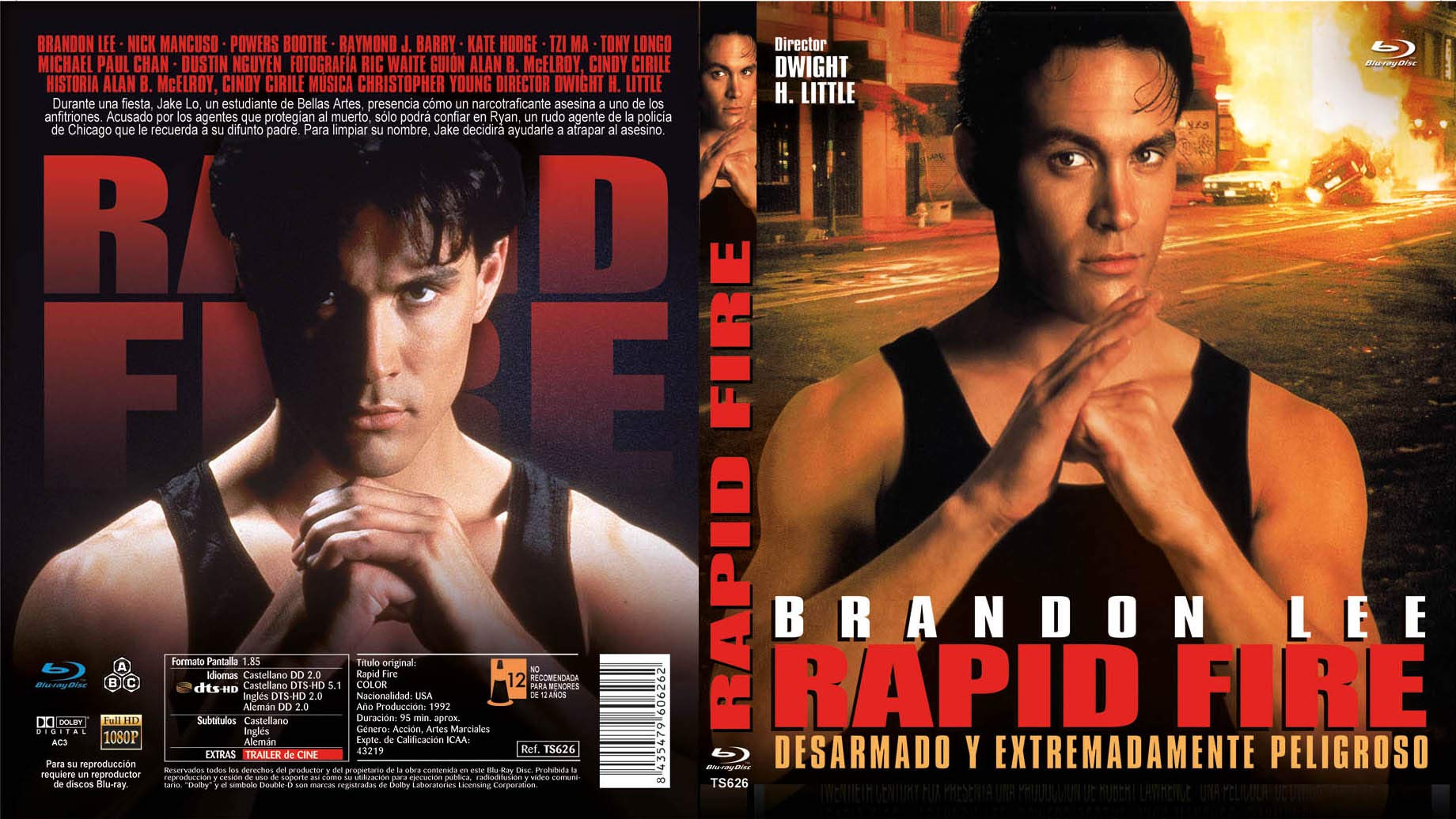 Rapid Fire (1992) Blu-Ray - Region A/B/C Import from Spain - Action Movie for Home Theater & Collector's Edition