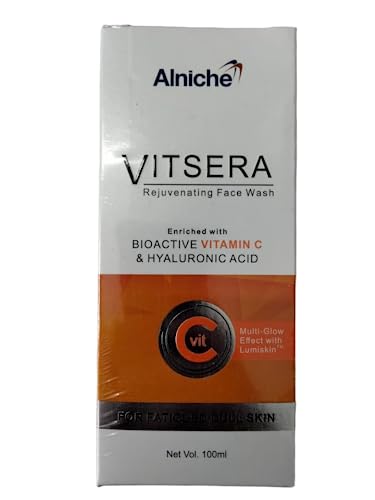 Vitsera Vitamin C Brightening Face Wash for Glowing Skin - 100ml | Gentle Cleanser for Acne, Dark Spots & Anti-Aging | Morning & Night Skincare Routine