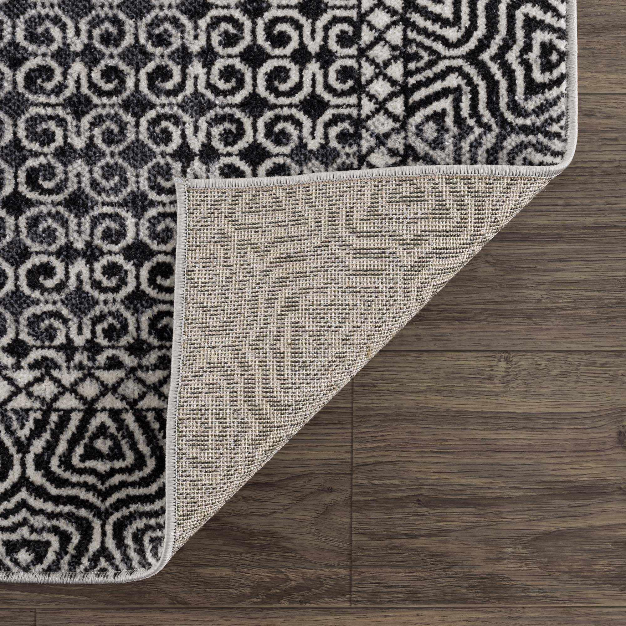 Hauteloom Coledale Machine Washable Area Rug - Black & Gray - 9'3