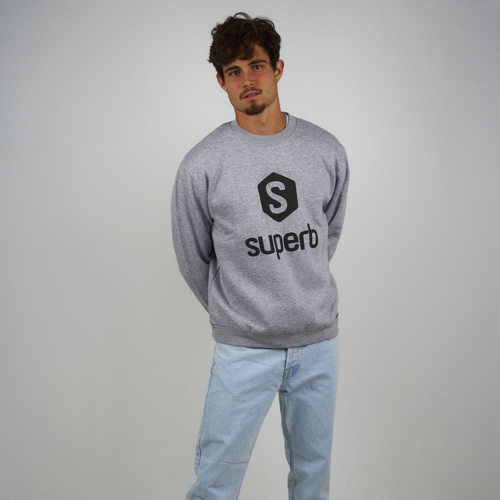 Hexablack Grey Hooded Sweatshirt - Men's & Women's Casual Pullover for Outdoor & Streetwear Fashion