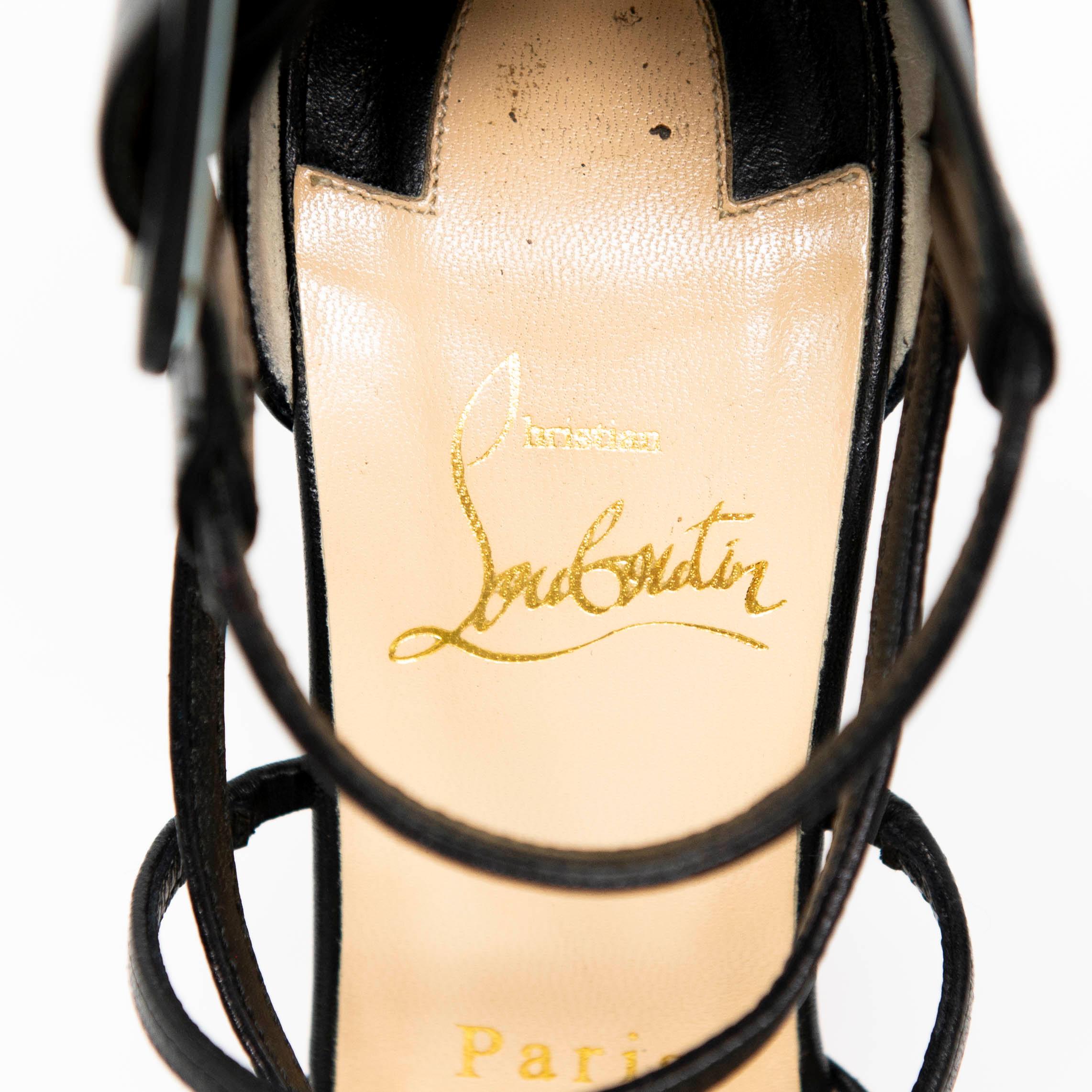 Christian Louboutin Black Suzanna Pumps Women's High Heels Size 37.5 - Perfect for Evening Parties, Weddings & Special Occasions