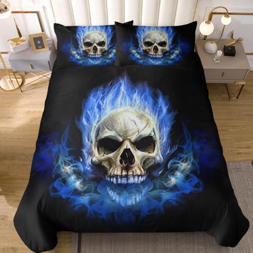 Blue Flame Skull
