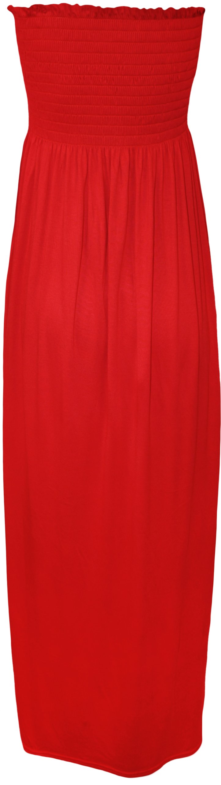 WearAll Plus Size Women's Shirred Bandeau Strapless Long Maxi Dress - Size 12-18 | Flattering Summer Beach Wedding & Vacation Outfit