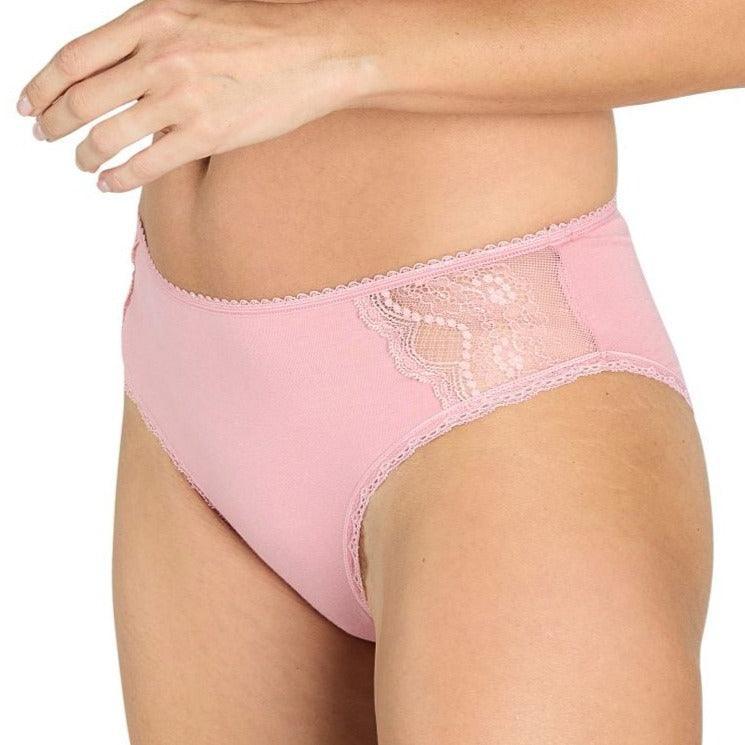 Nicole Lace Accented Pima Cotton Hipster Panties - Soft Breathable Women's Underwear for Everyday Comfort & Sensual Wear