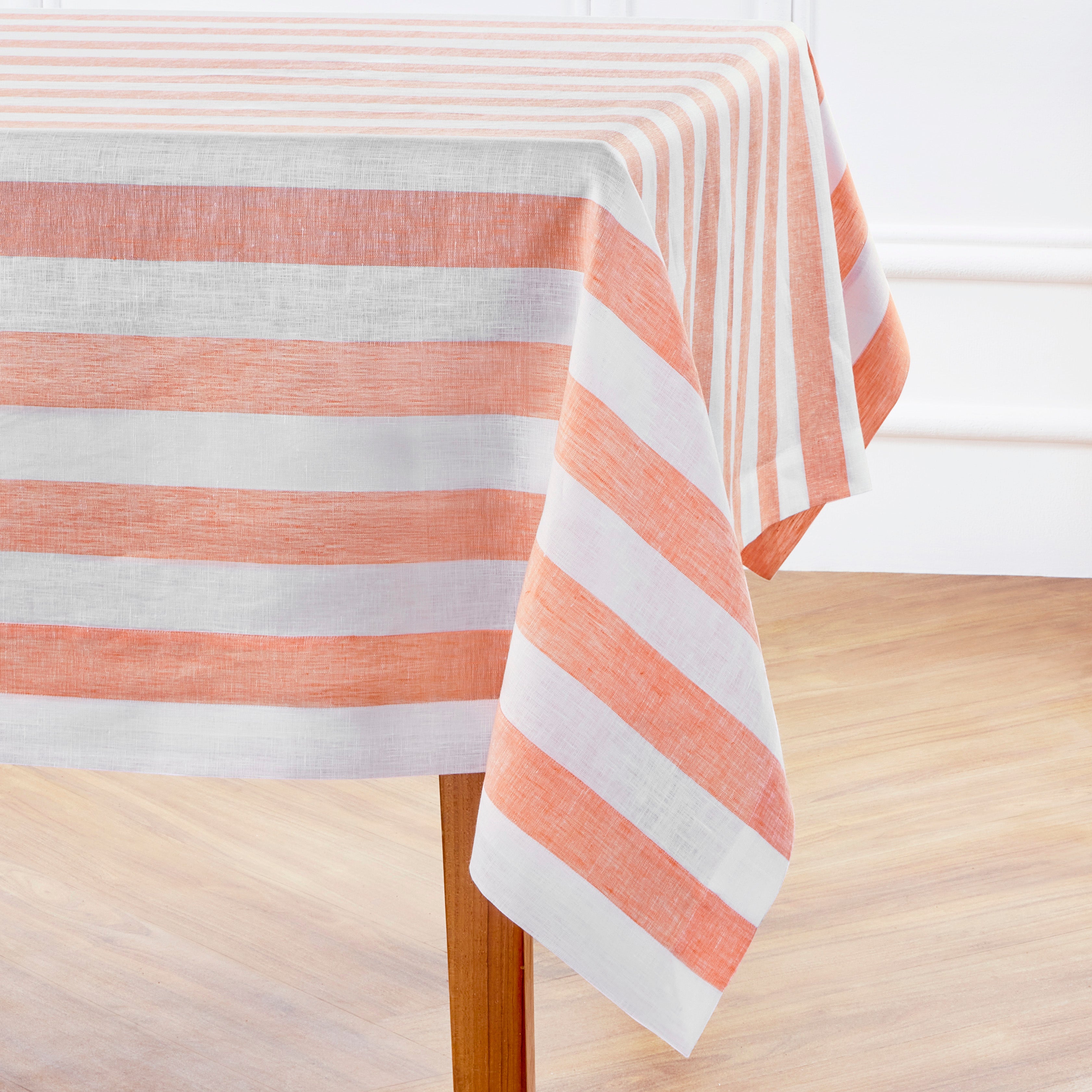 Stylish Cabana Stripe Tablecloth - Waterproof & Wrinkle-Resistant Rectangular Table Cover for Outdoor Dining, Picnics, and Party Decor