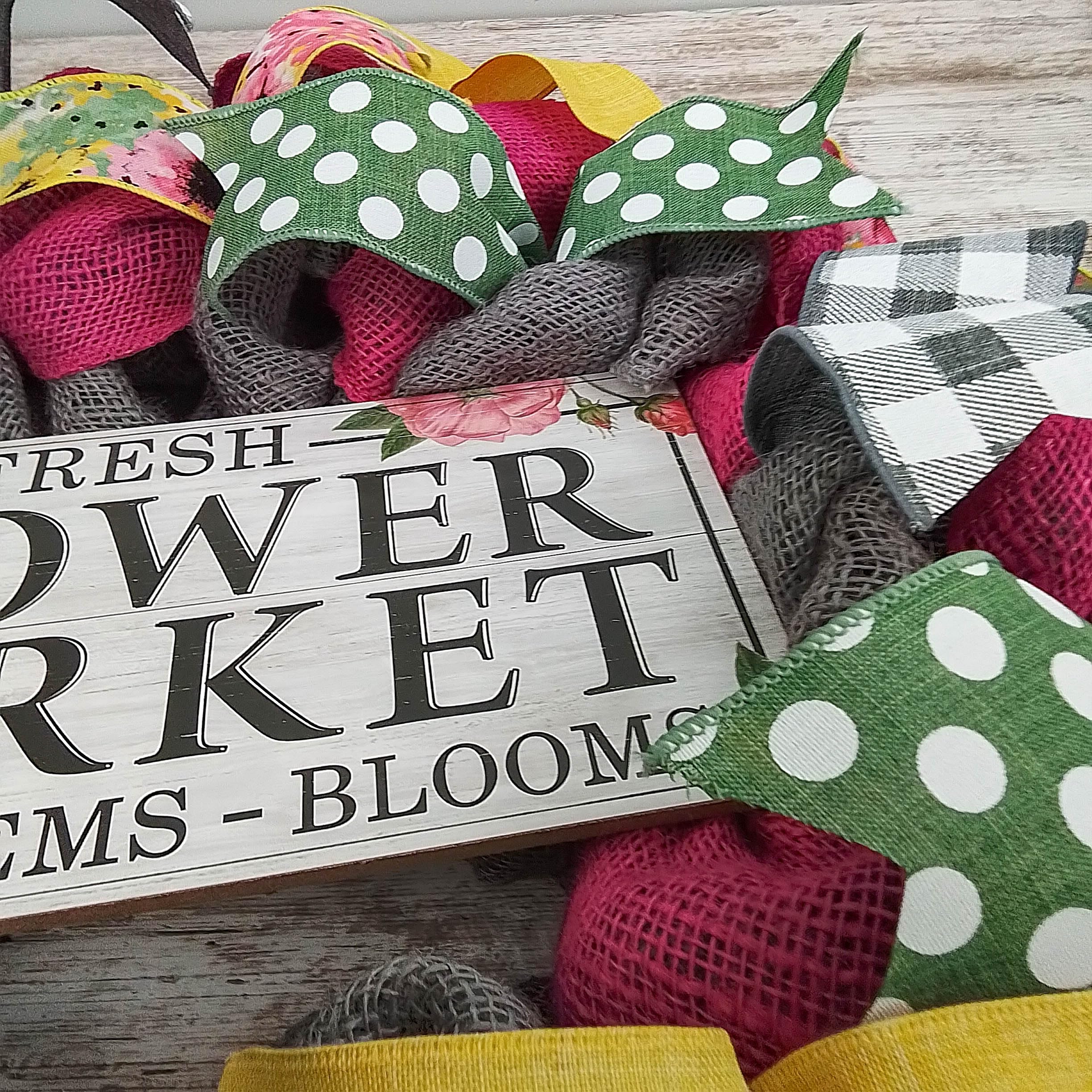 Floral Welcome Wreath - Jute Burlap Spring Decor for Front Door - Wedding Gift - Pink Moss Green White Burlap - Perfect for Home, Wedding & Seasonal Decorations
