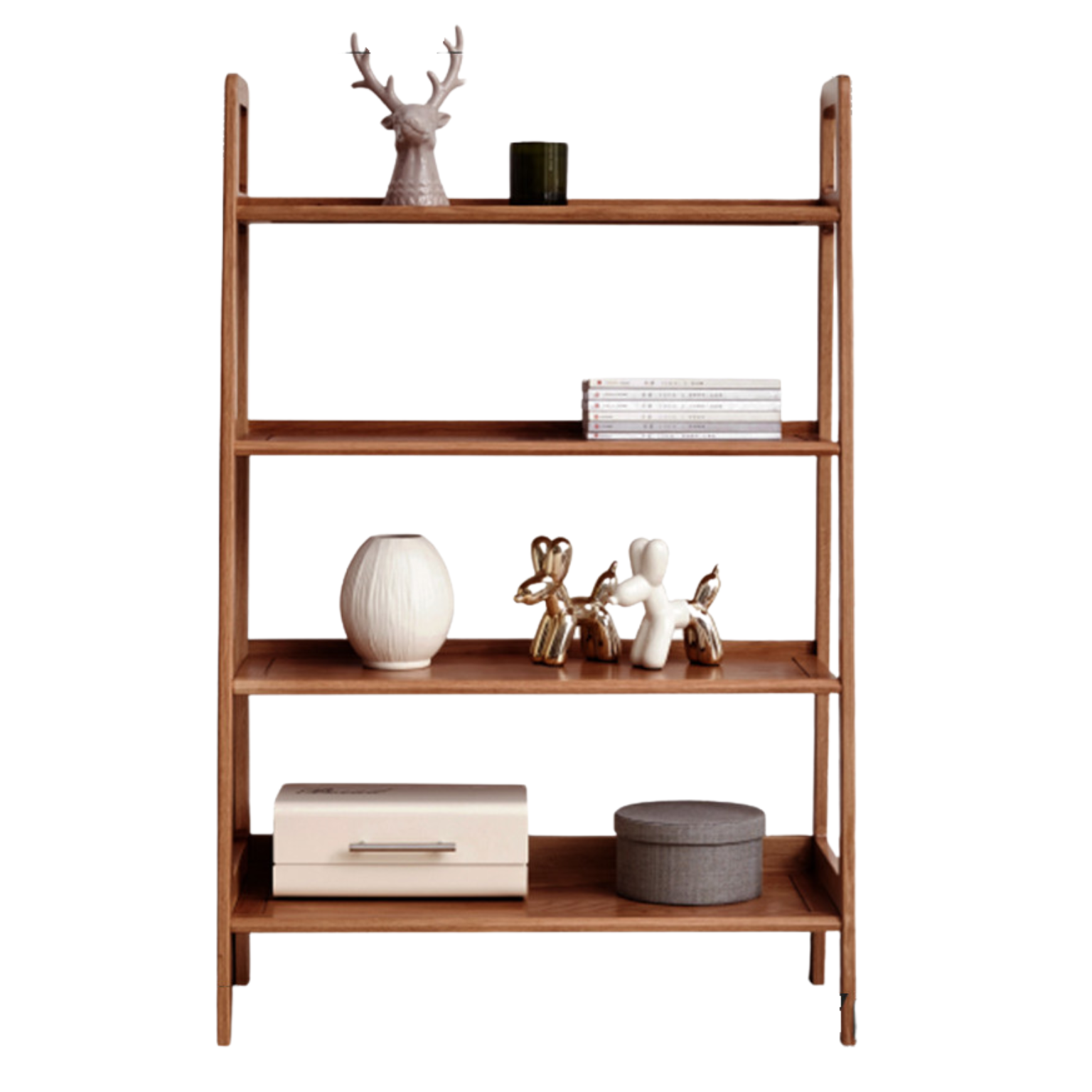 35x16.5x53.5 inch / 89x42x136 сm / Walnut Color / Wide shelf