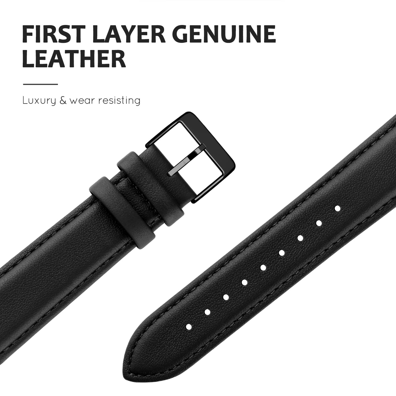 Genuine Leather Band for Apple Watch 38mm 40mm 41mm 42mm - Soft Replacement Strap Compatible with iWatch Series 10/9/8/7/6/5/4/3/2/1/SE/Sport Edition - Women's Fashion Accessory for Workout, Office & Everyday Wear