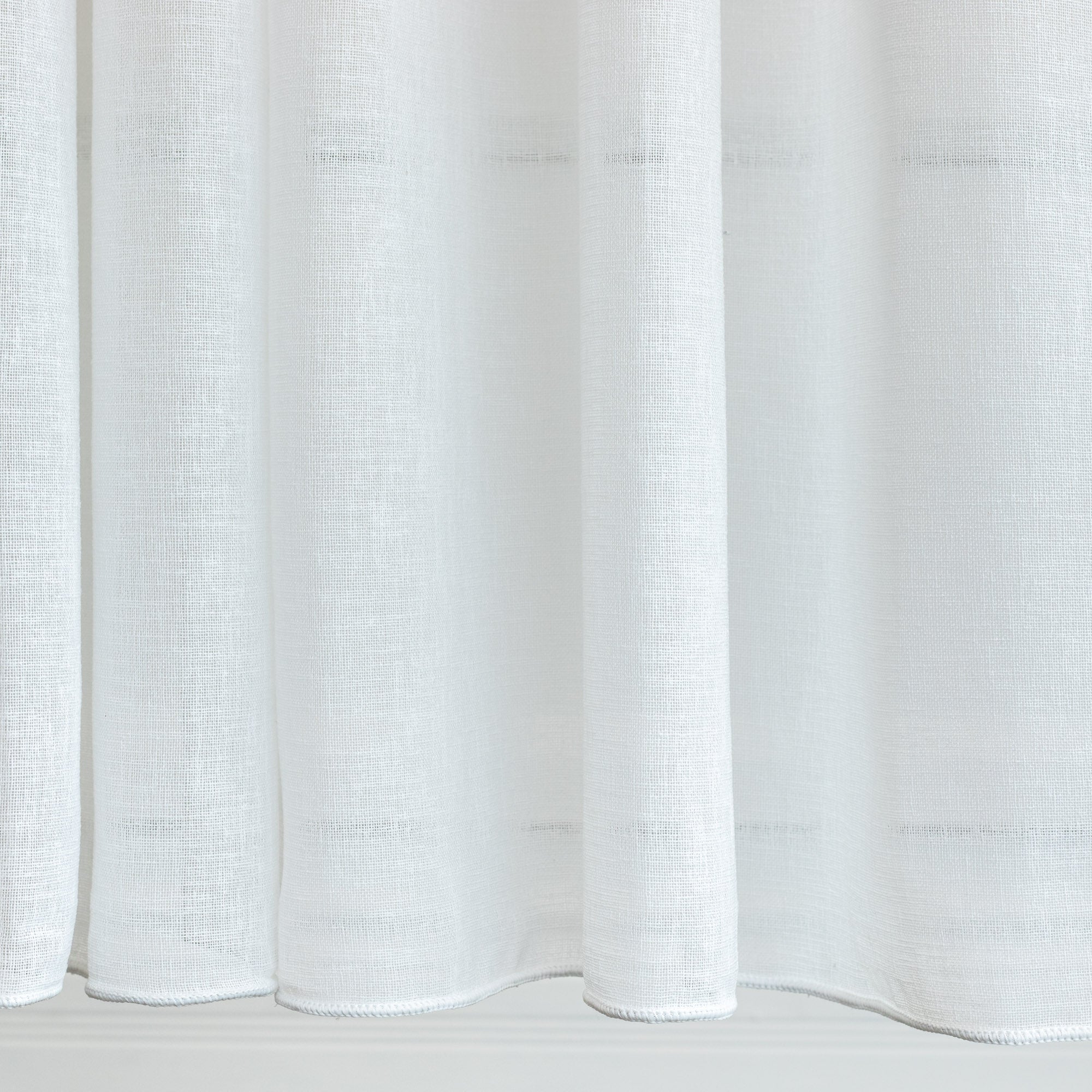 Palermo Double Width Sheer Fabric - Cloud White | Premium Voile Curtain Material for Living Room & Bedroom Windows