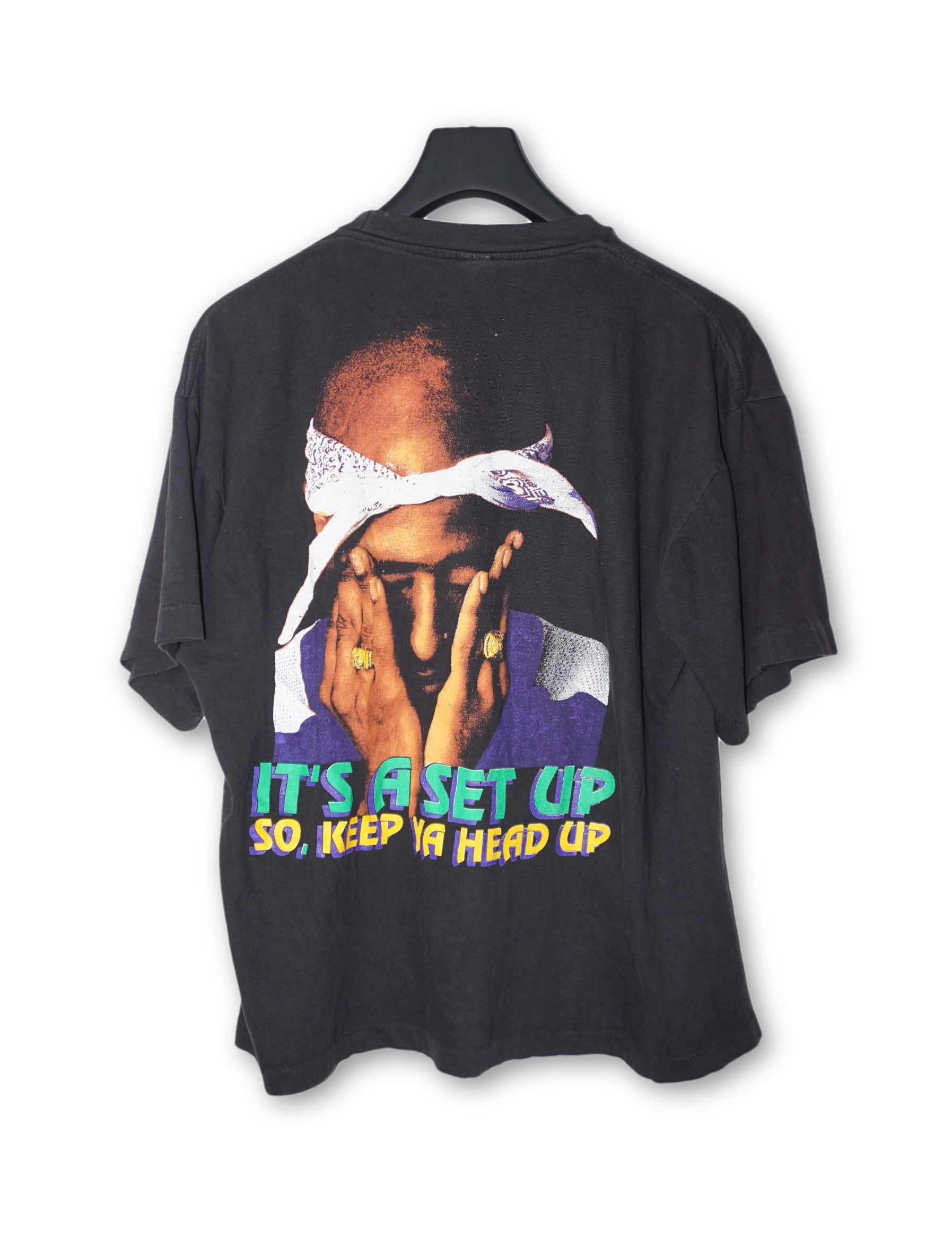 Vintage 2Pac Tupac Hip Hop Rap T-Shirt - Keep Ya Head Up Graphic Tee 24x27 - 90s Retro Streetwear for Concerts & Casual Outfits