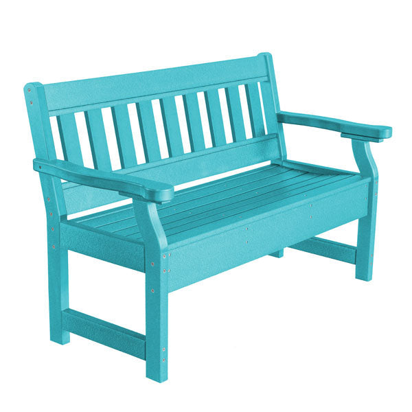 Heritage 4ft. Recycled Plastic Outdoor Garden Bench - Durable Eco-Friendly Patio Seating for Backyard, Deck, and Park Use