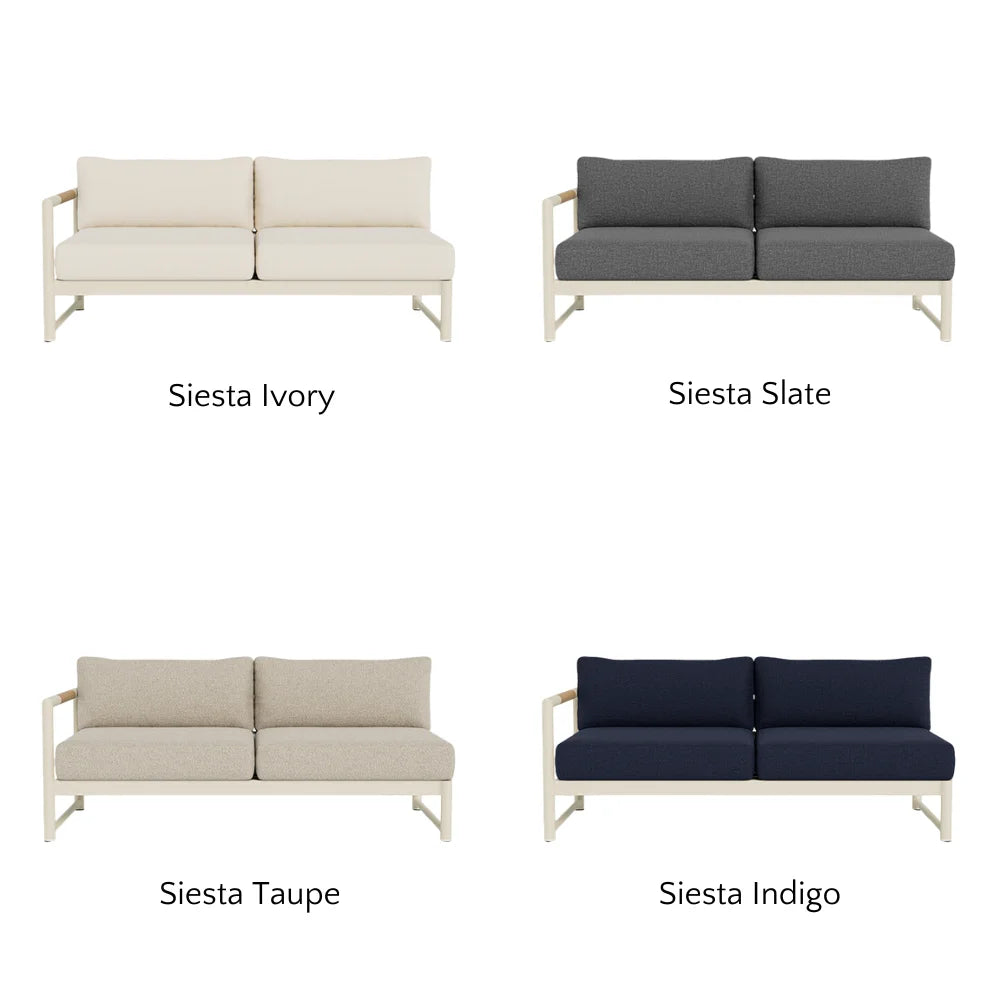Breeze XL Outdoor 2-Seat Patio Sofa with Left Armrest - Perfect for Backyard, Garden, and Poolside Relaxation