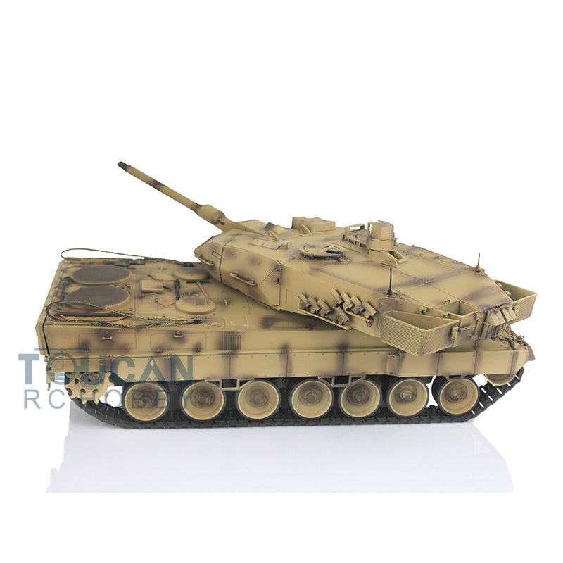 1/16 Scale Leopard 2A6 RC Tank - Full Metal RTR Electric Remote Control Military Vehicle with Smoke, Sound, Infrared Battle, Barrel Recoil & 360° Rotating Turret - Perfect for Outdoor Battles, Collection Display and RC Hobby Enthusiasts