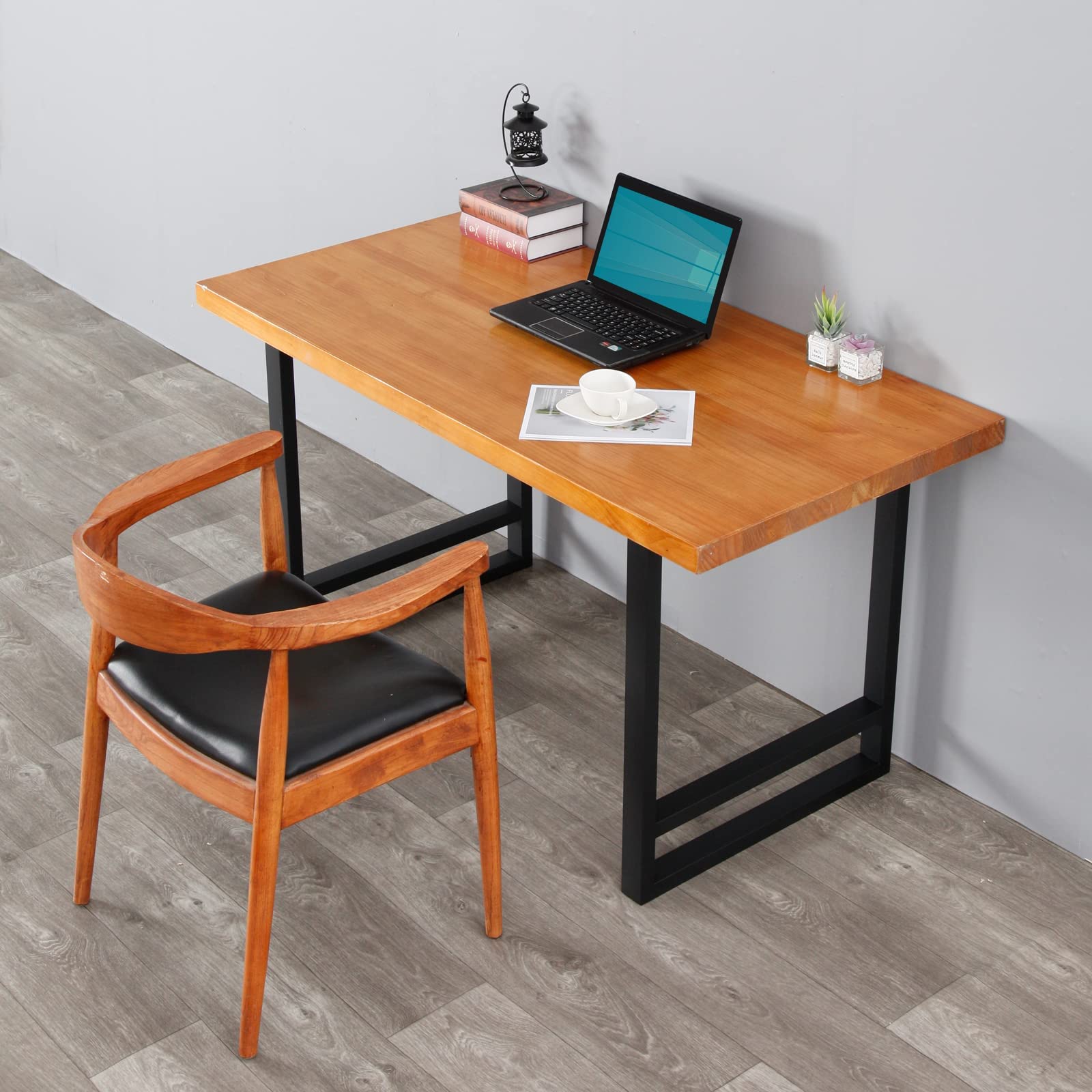 Heavy Duty Metal Table Legs Set of 2 - 28x20 Inch Square Tube Iron Legs for DIY Desk, Dining Table, Office Furniture - Sturdy Steel Bench Legs Country Style | Perfect for Home Office, Restaurant, Cafe & Workshop Decor