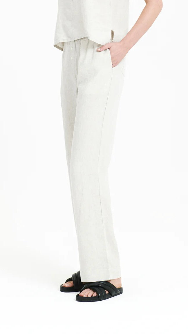 Soft & Breathable Linen Lounge Pants for Women - Natural Comfort for Home, Yoga & Relaxation | Eco-Friendly Casual Wear