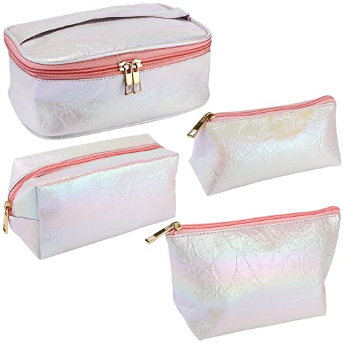 SUBANG 4 Pack Waterproof Travel Makeup Bag - Portable Cosmetic Organizer for Women & Men, Perfect for Toiletries, Brushes & Essentials | Great for Air Travel, Gym, Beach & Daily Use