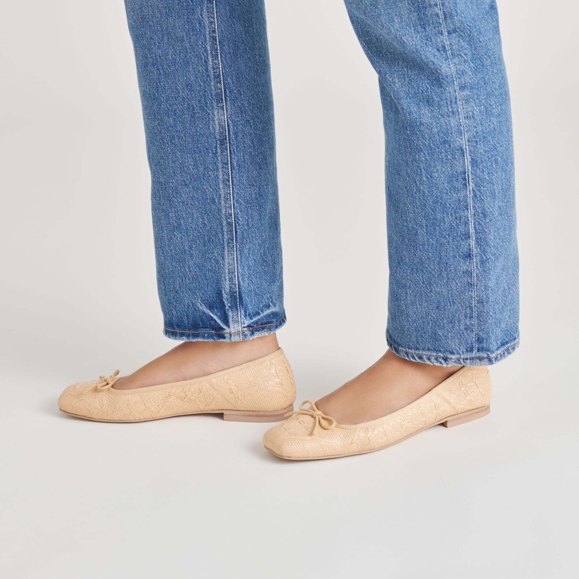 ANISA Women's Ballet Flats - Lightweight Natural Woven Raffia Shoes for Comfortable Walking | Perfect for Casual Wear, Office, and Summer Outfits