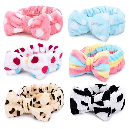 6-Piece Fashion Hair Band Set - Adjustable Bow Headbands & Metal Hair Ties for Women & Girls (Multicolor, One Size) - Perfect for Workouts, Parties, and Everyday Styling